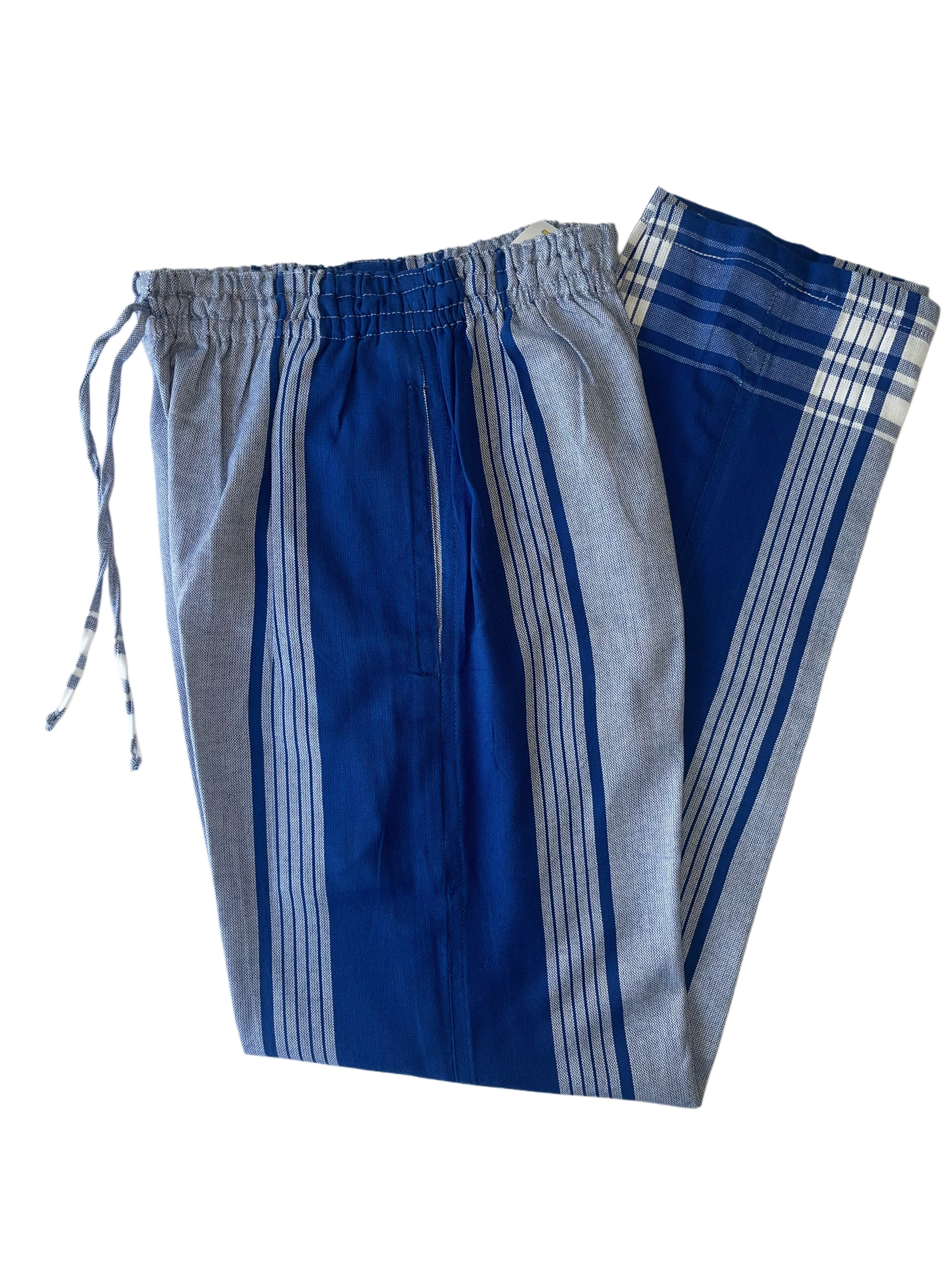 Kikoy Unisex Pants | Striped Blues