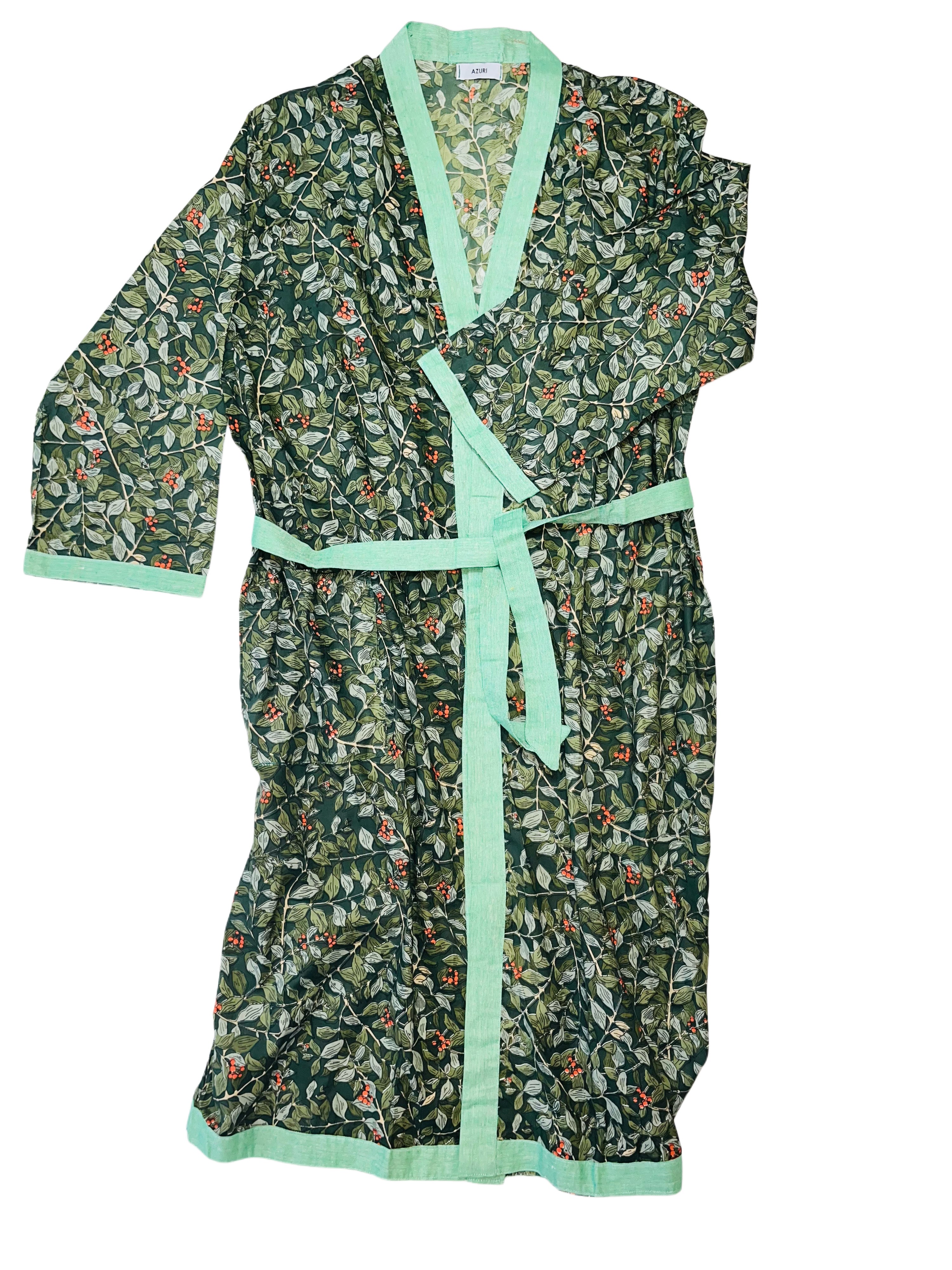 Cotton Kimono | Greens