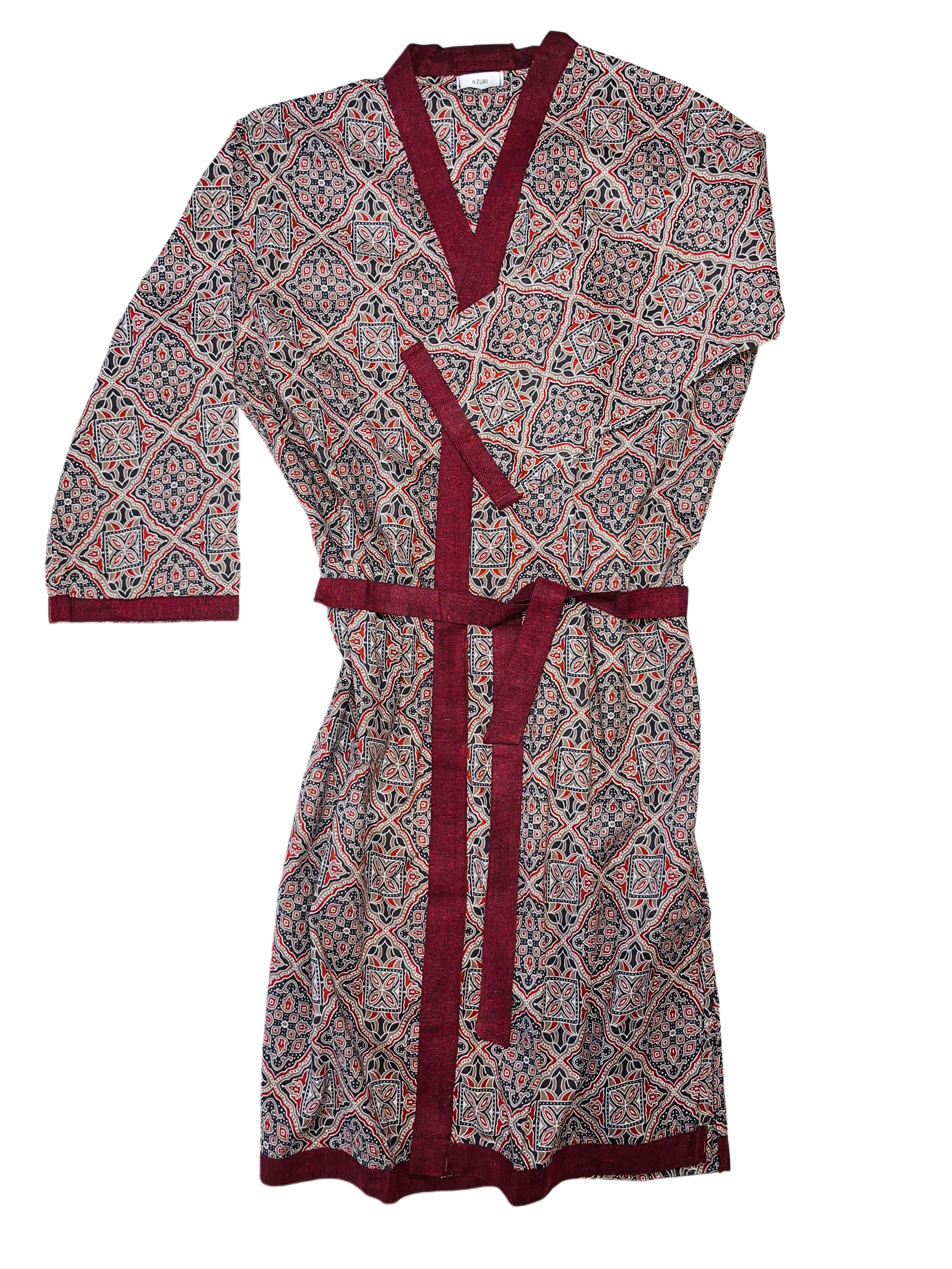 Cotton Kimono | Maroon