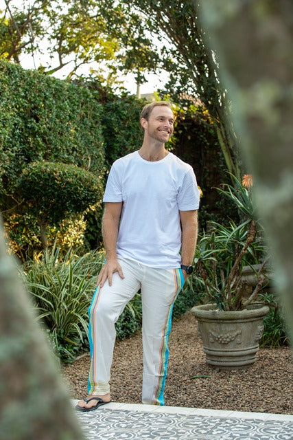Kikoy Unisex Pants | Grey with Blue