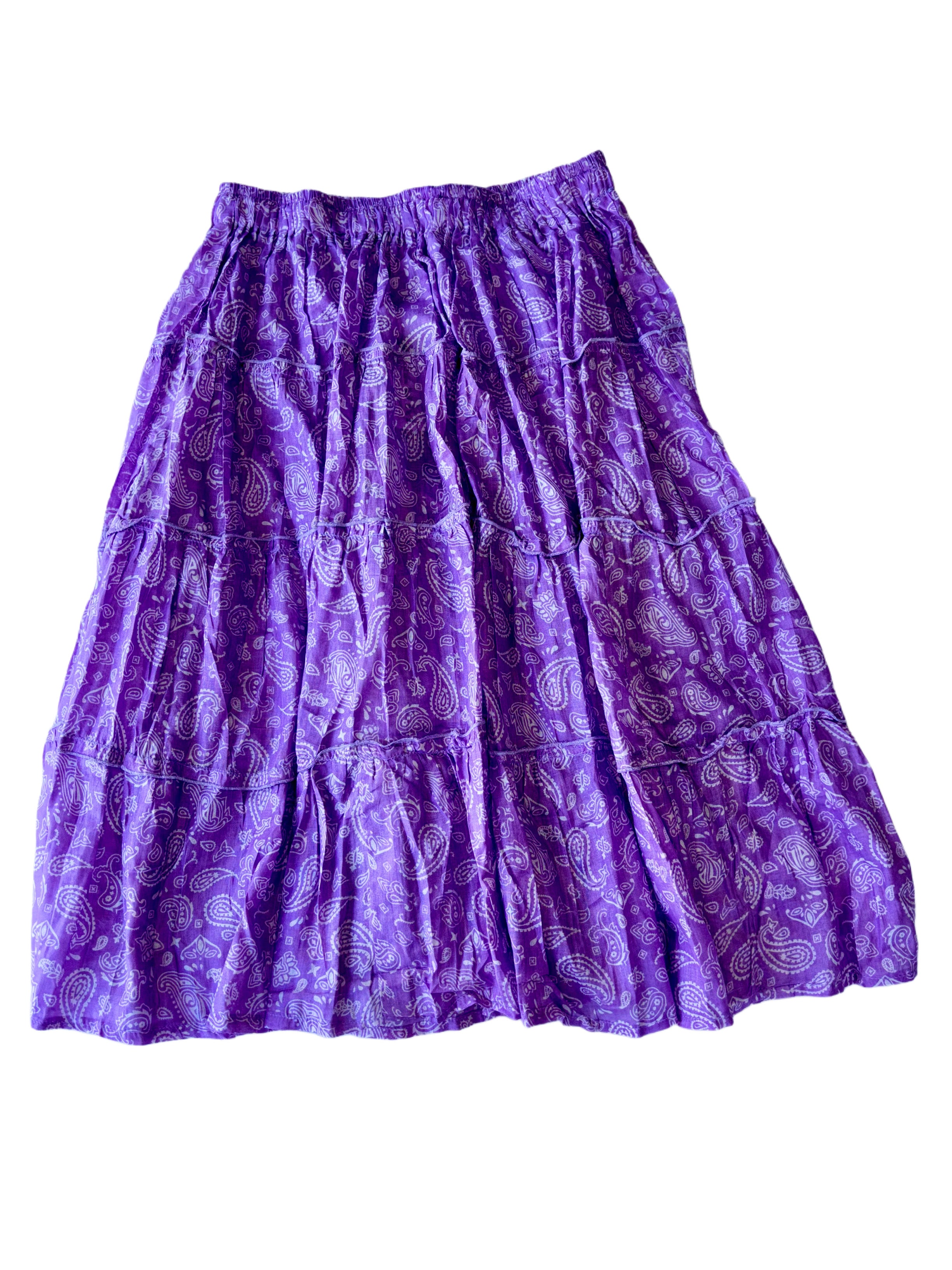 Short Layered Skirt | Purple White
