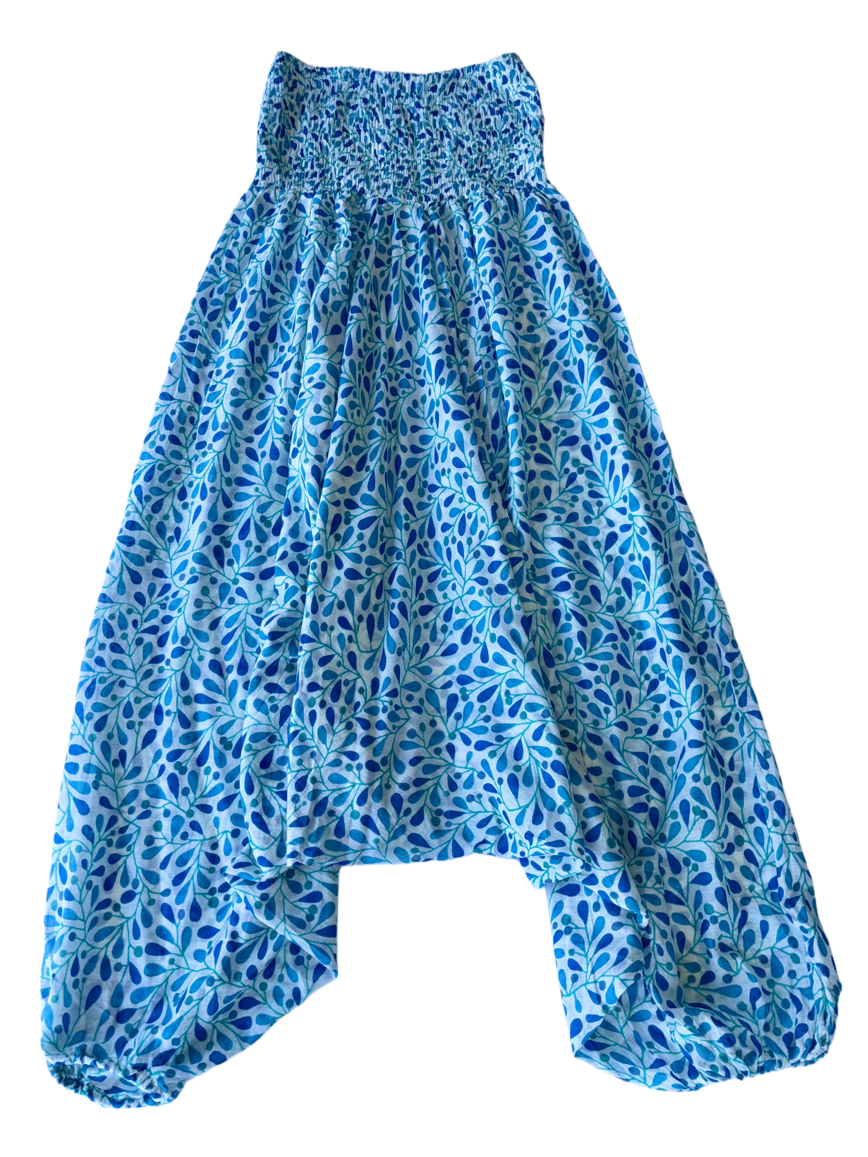 Ladies Cotton Elephant Pants | Blues