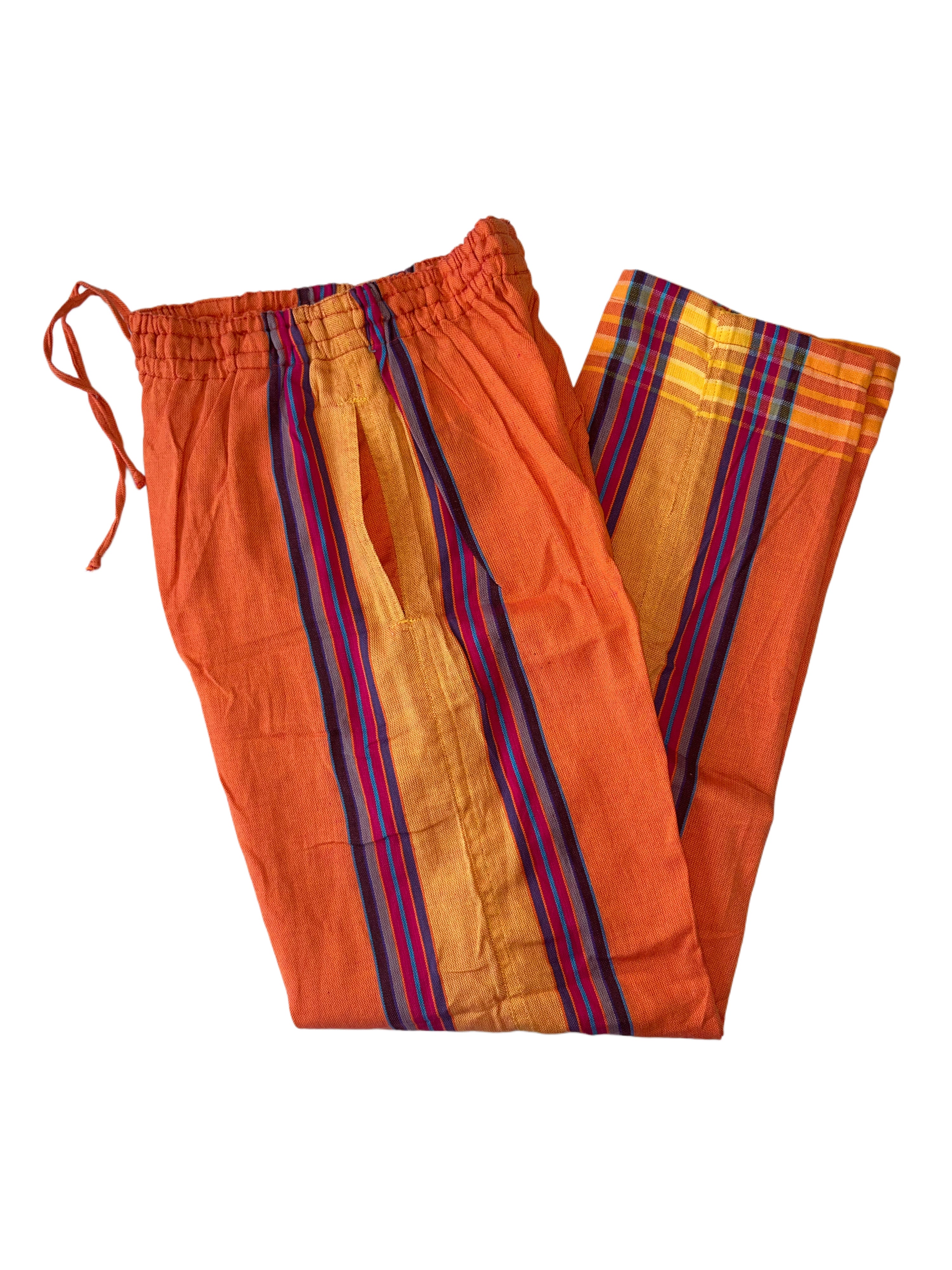 Kikoy Unisex Pants | Orange Stripes