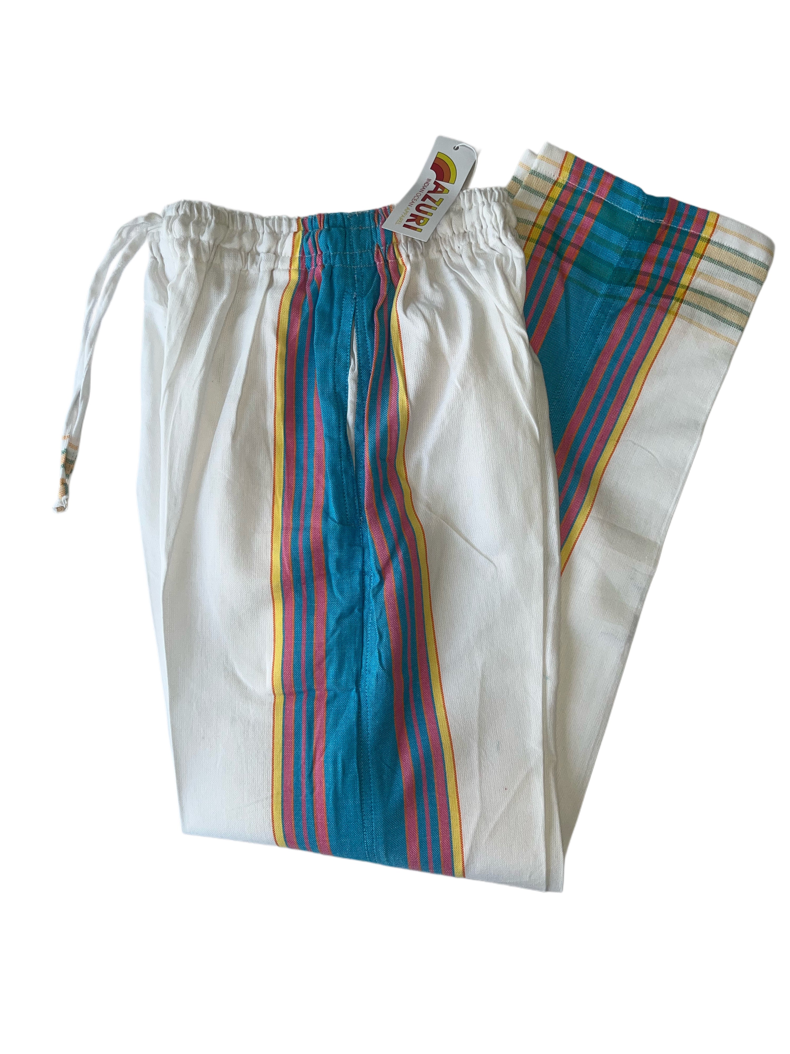 Kikoy Unisex Pants | White with Blue
