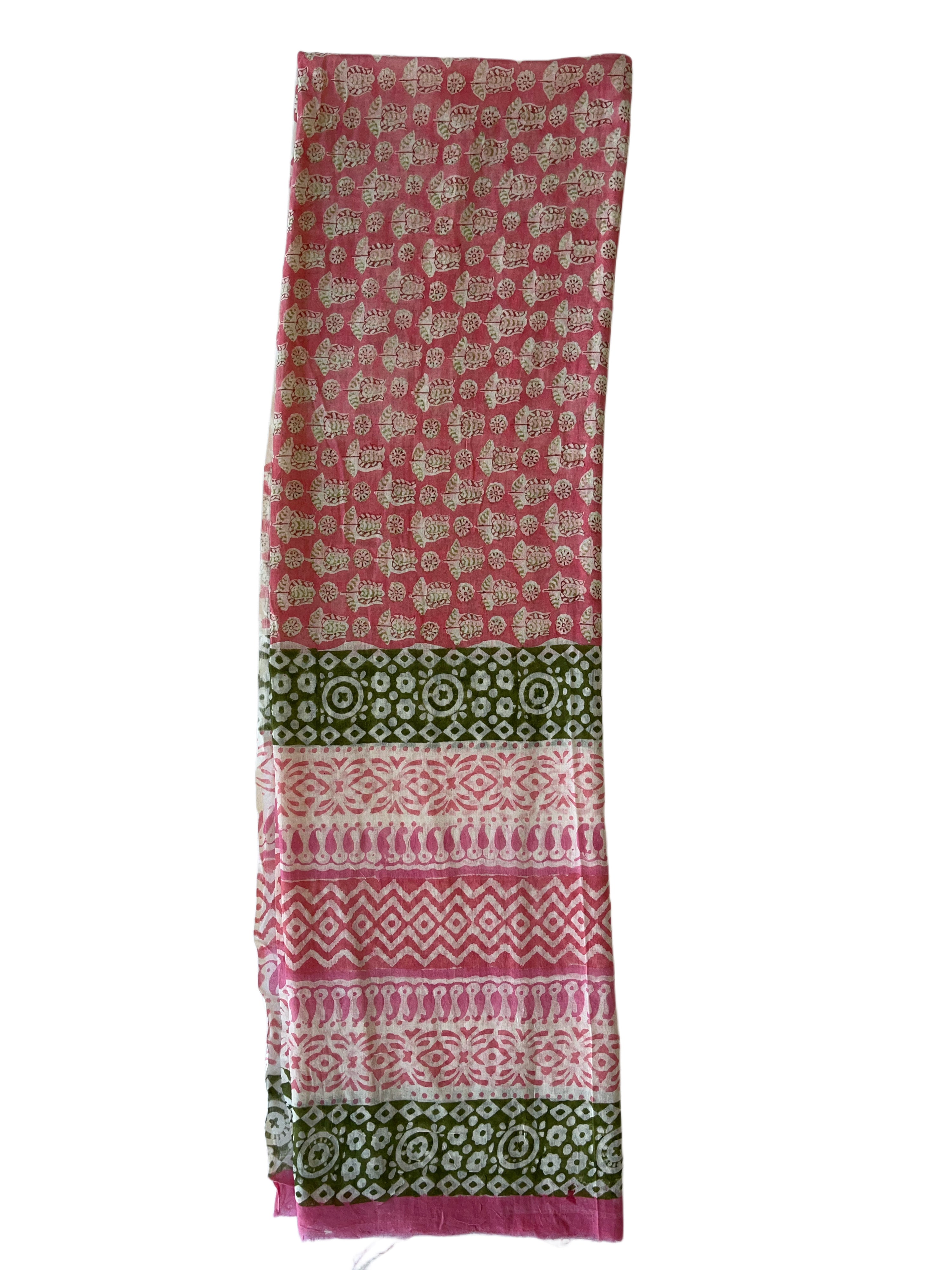 Voil Scarf | Pink Green White