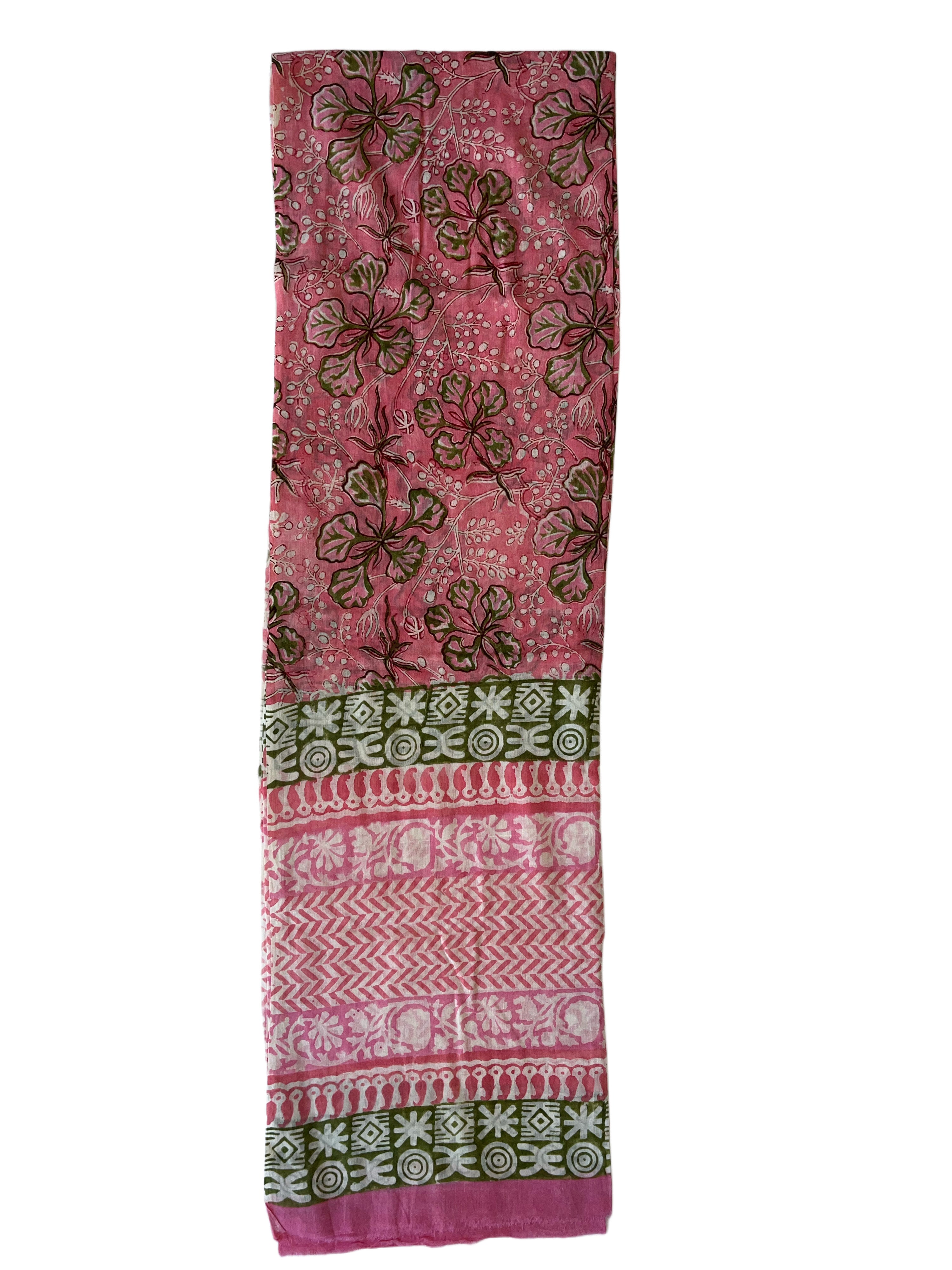 Voil Scarf | Pink Green White