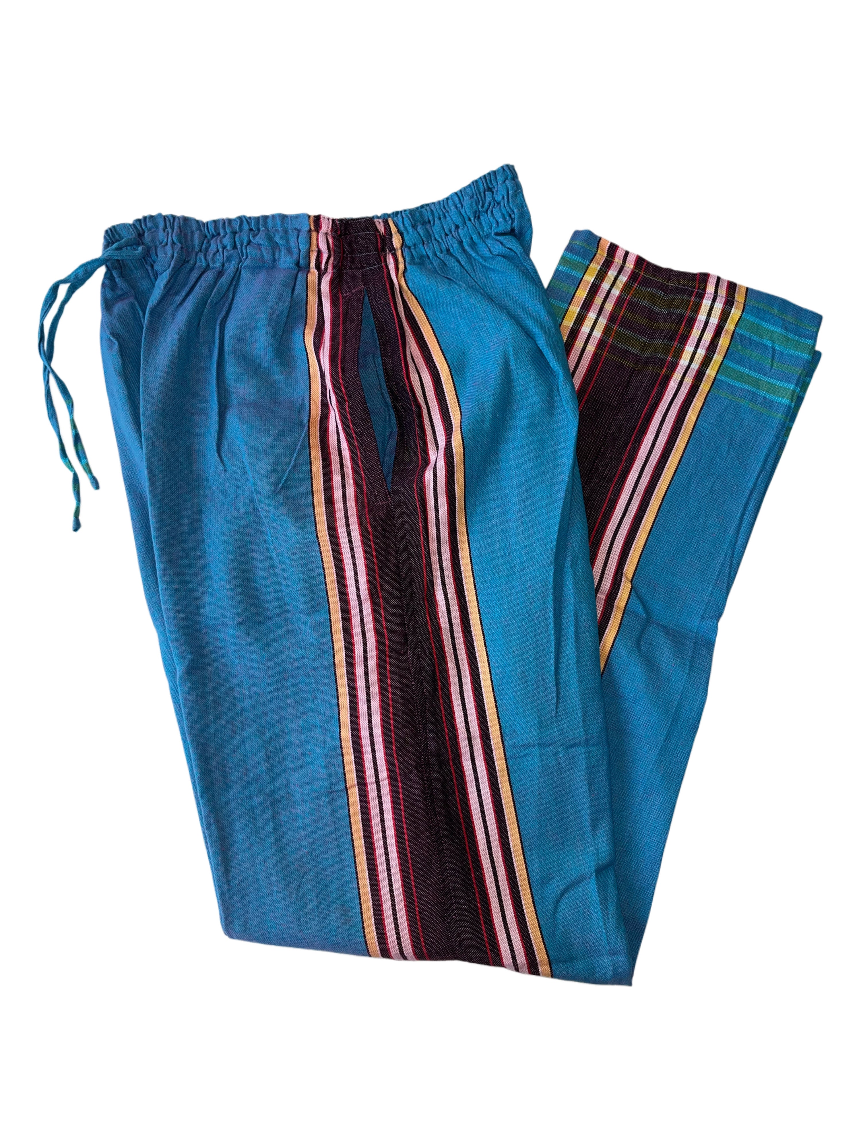 Kikoy Unisex Pants | Darker Blue with Black