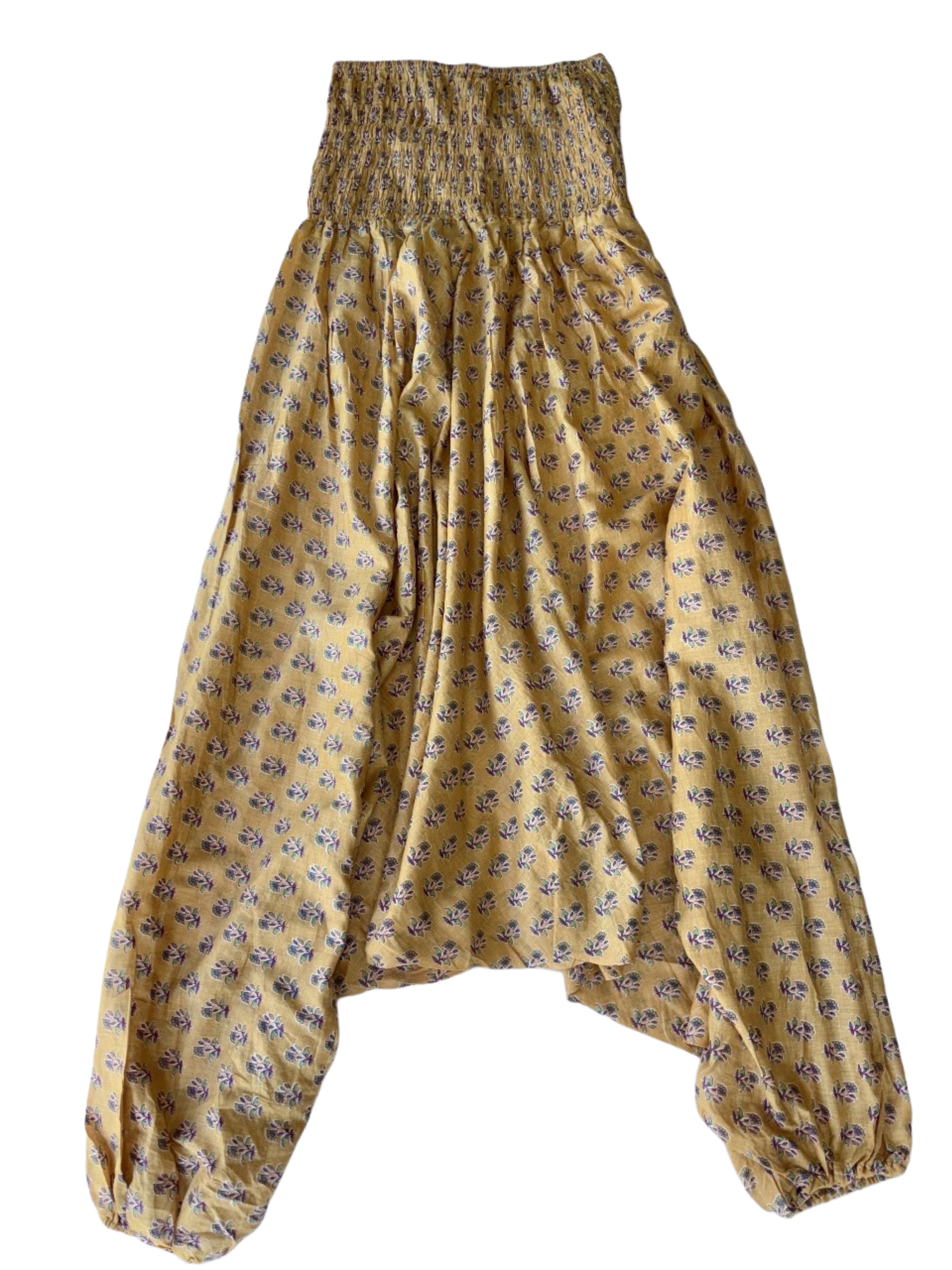 Ladies Cotton Elephant Pants | Mustard Purple