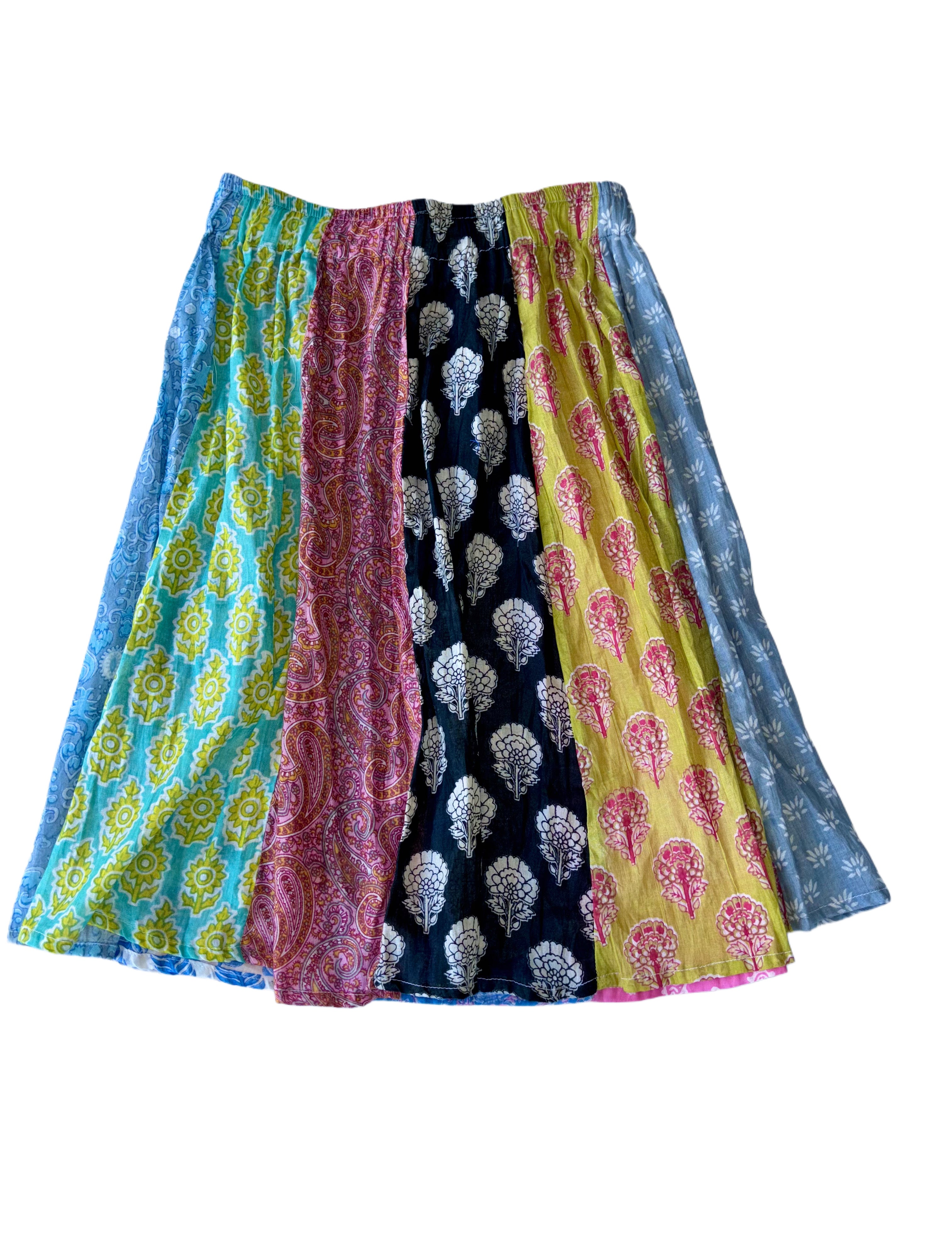 Short Layered Skirt | Multicolour Patch