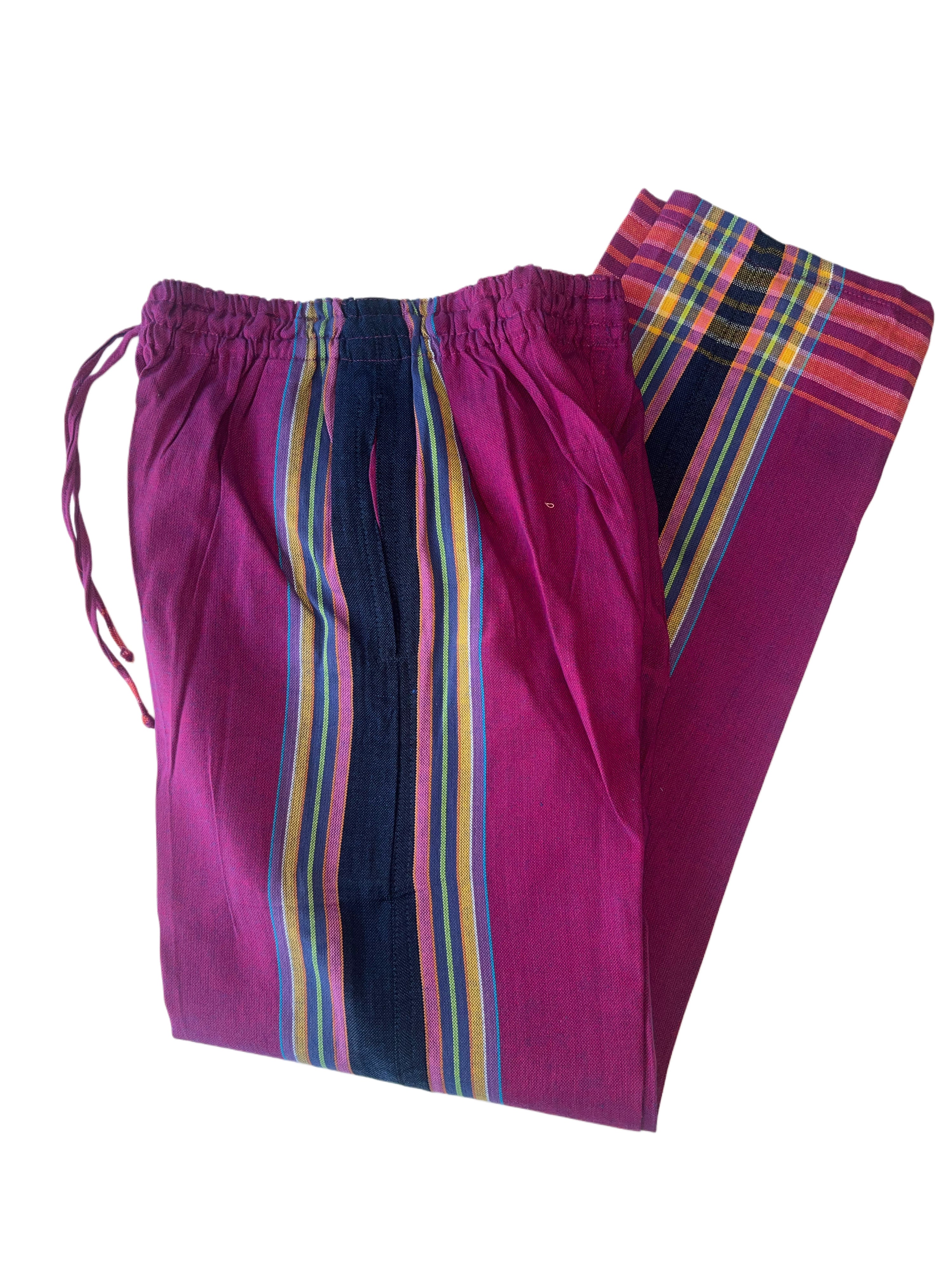 Kikoy Unisex Pants | Purple with Navy