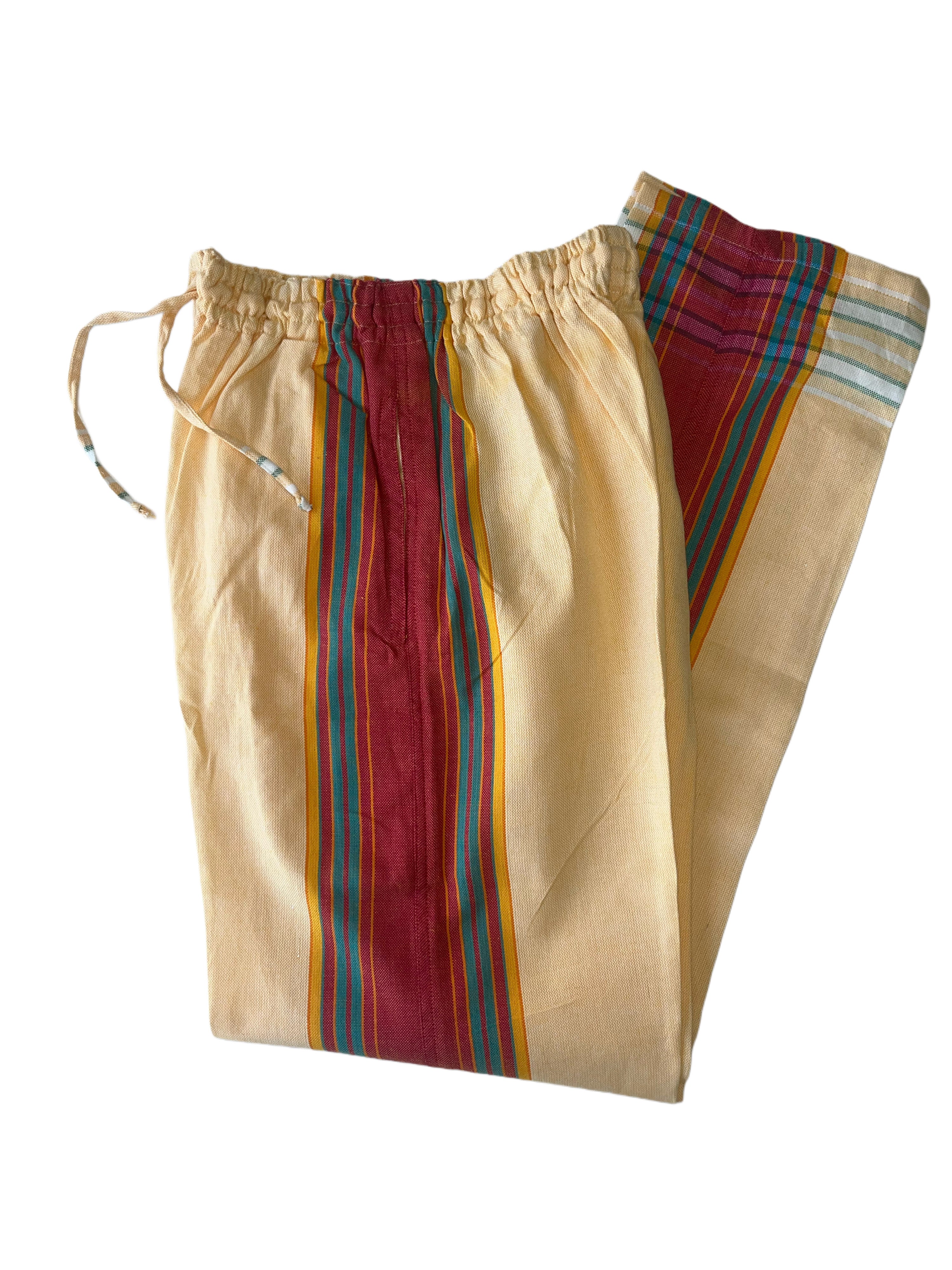 Kikoy Unisex Pants | Peach with Red