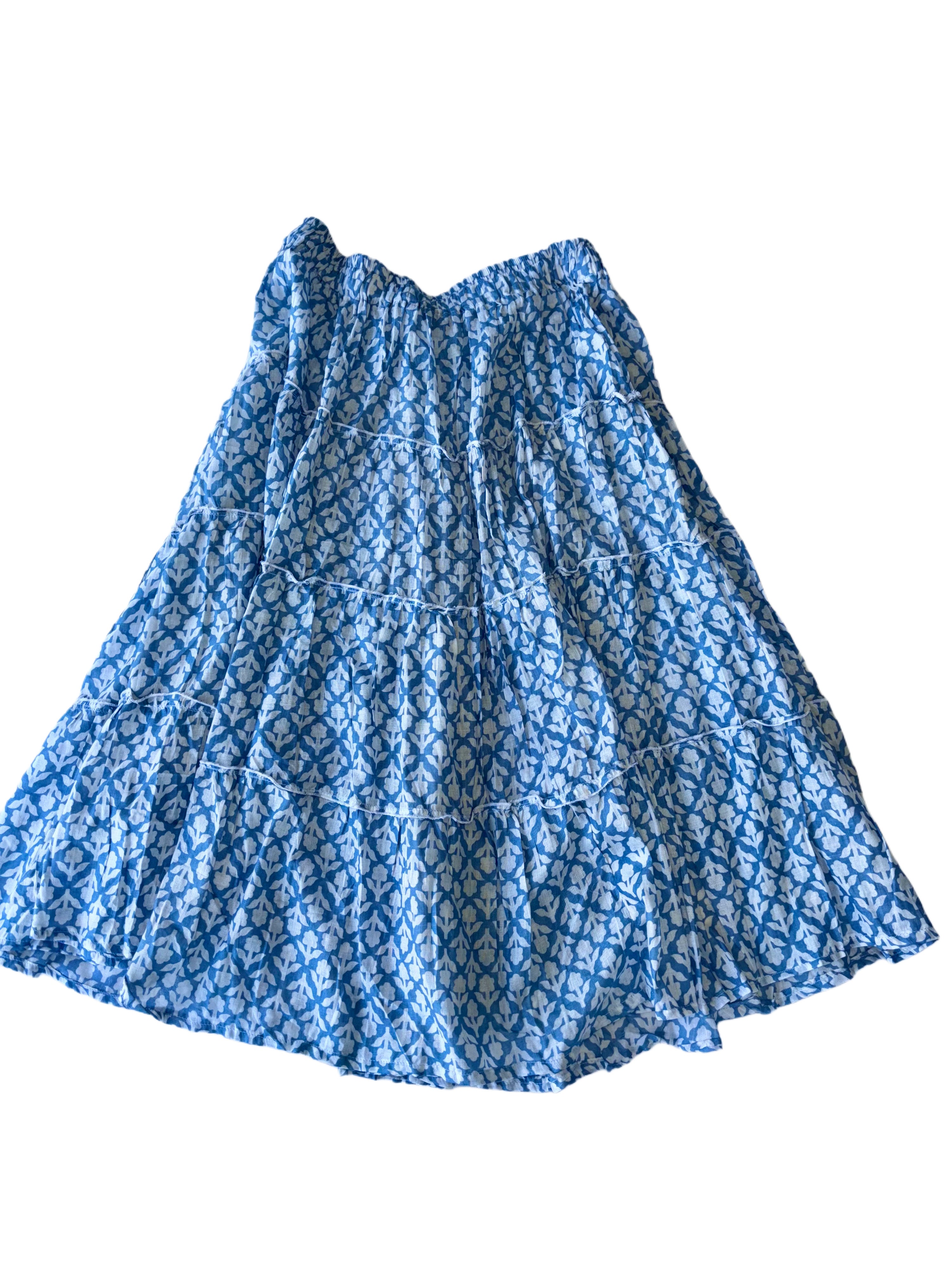 Short Layered Skirt | Blue White