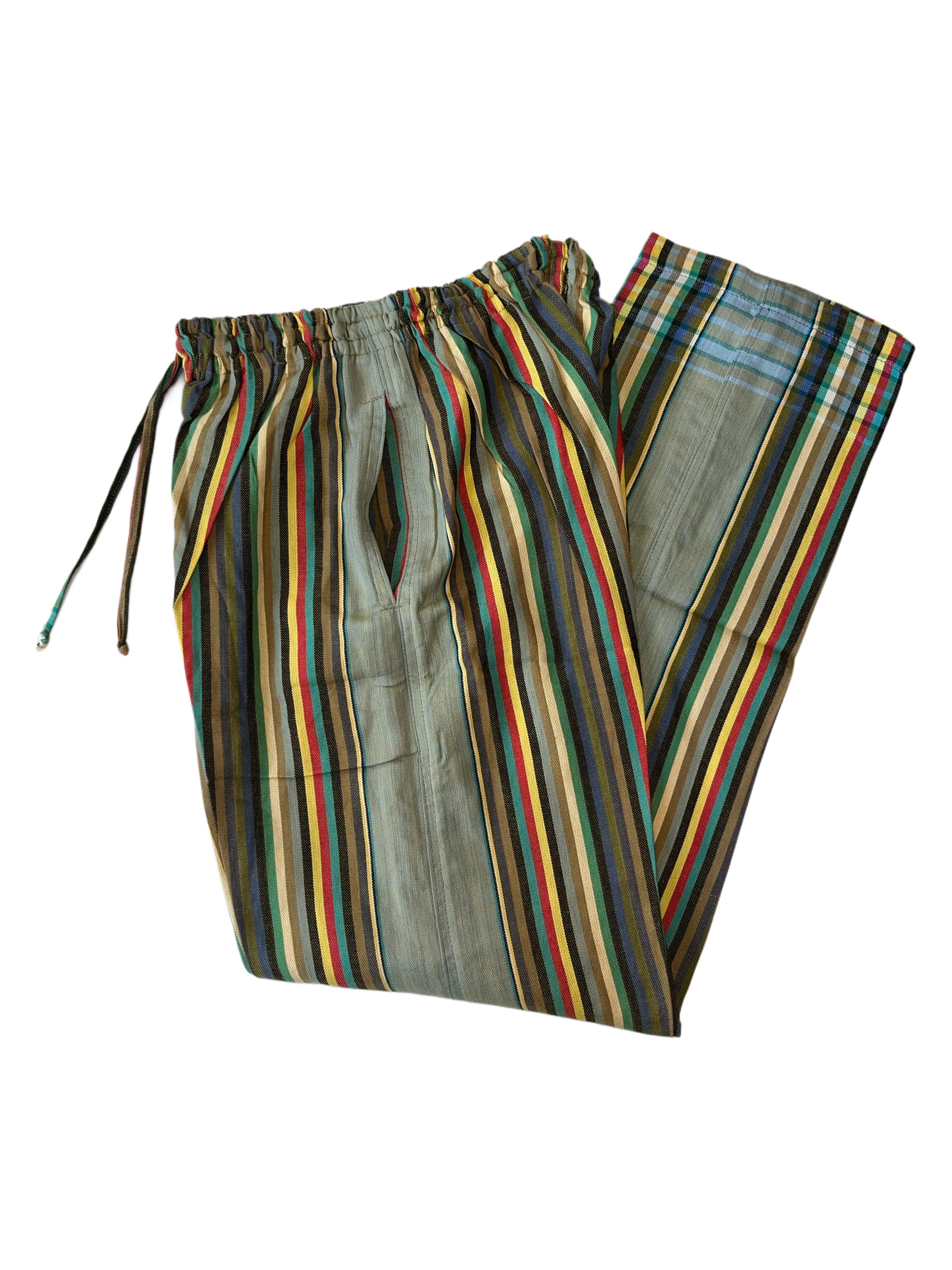 Kikoy Unisex Pants | Grey Multi Stripes