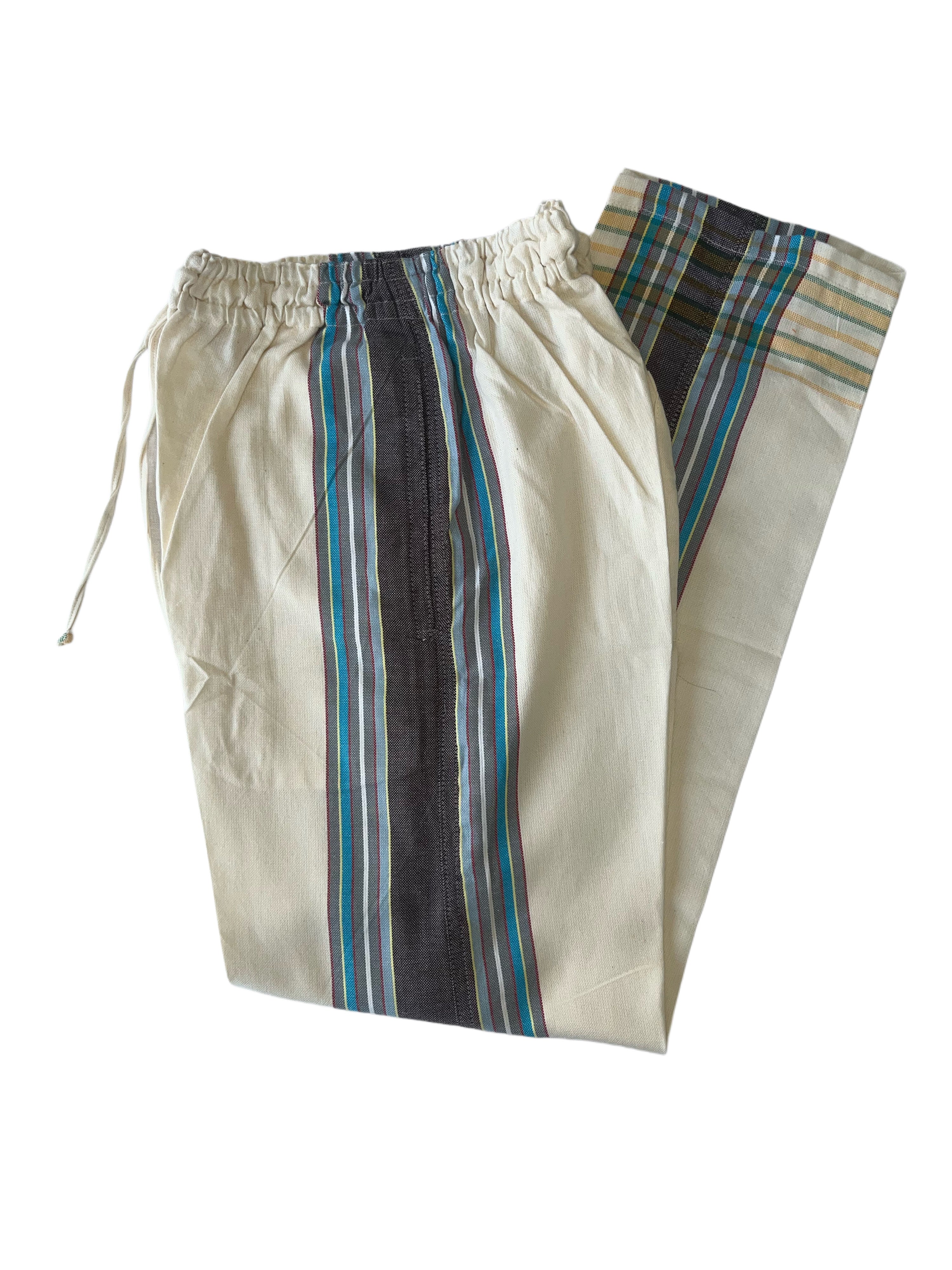 Kikoy Unisex Pants | Cream with Grey
