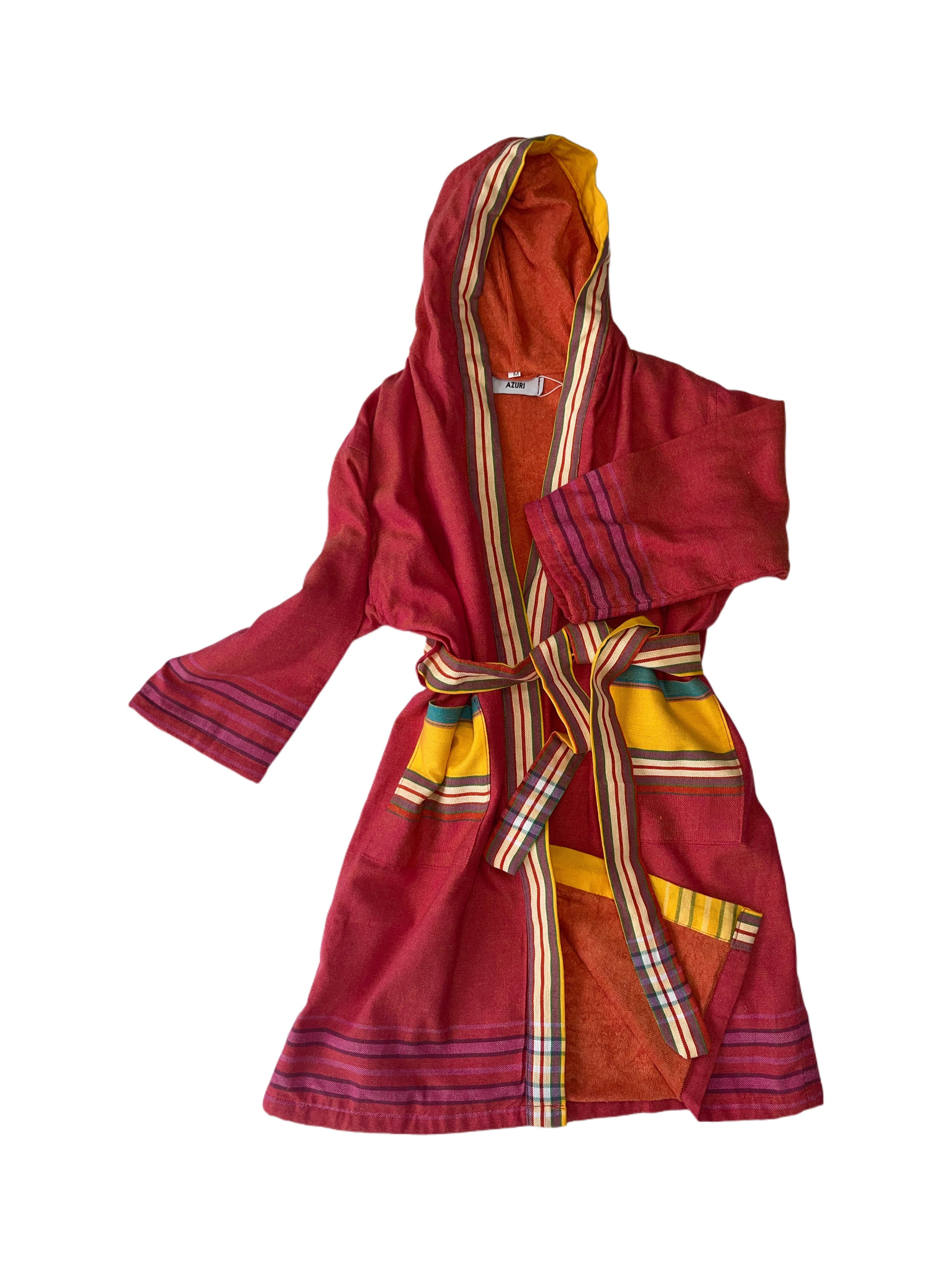Kids Kikoy Gowns | Inner Towelling and Hoodie | Red