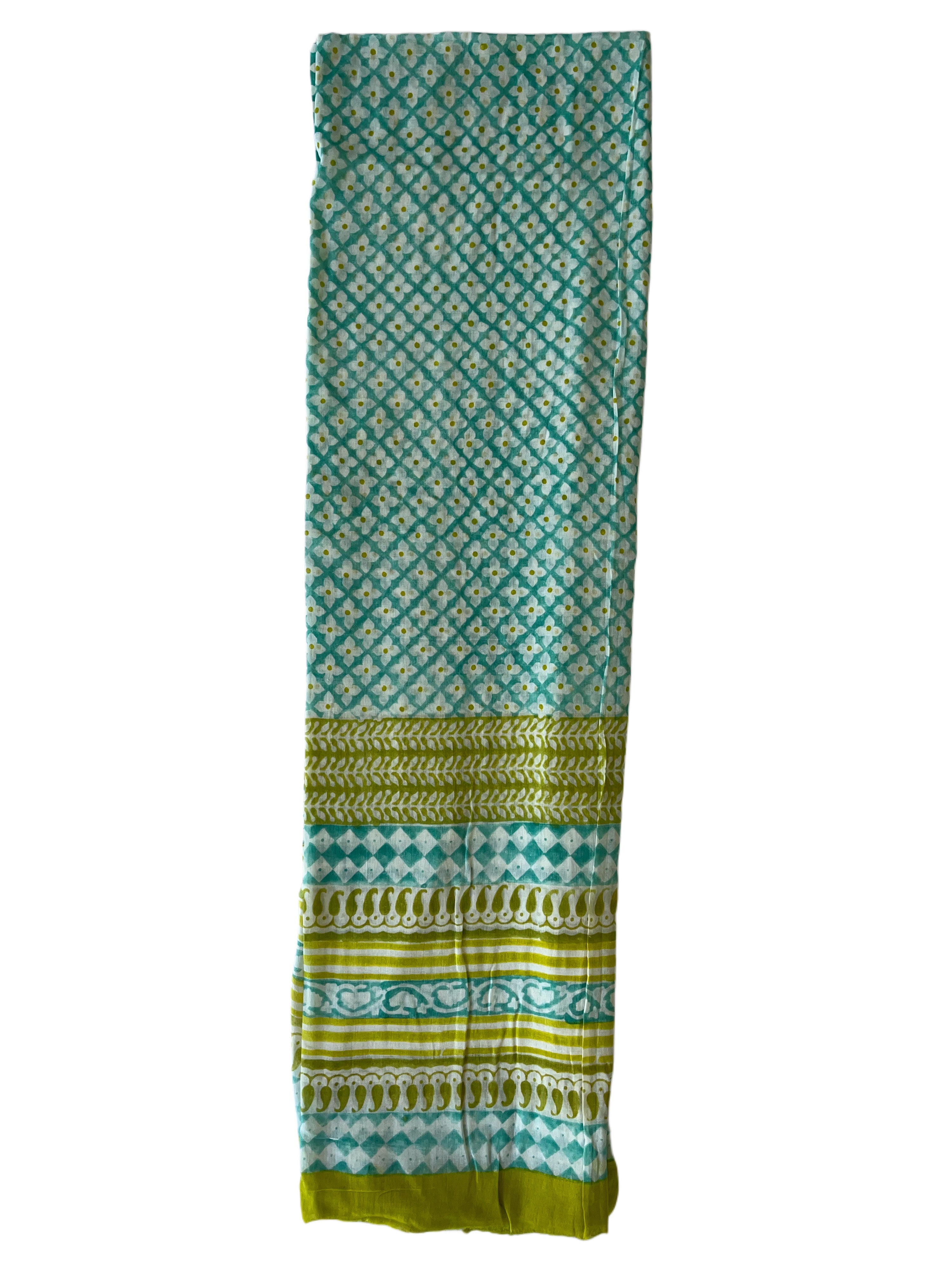 Voil Scarf | Blue Yellow Green