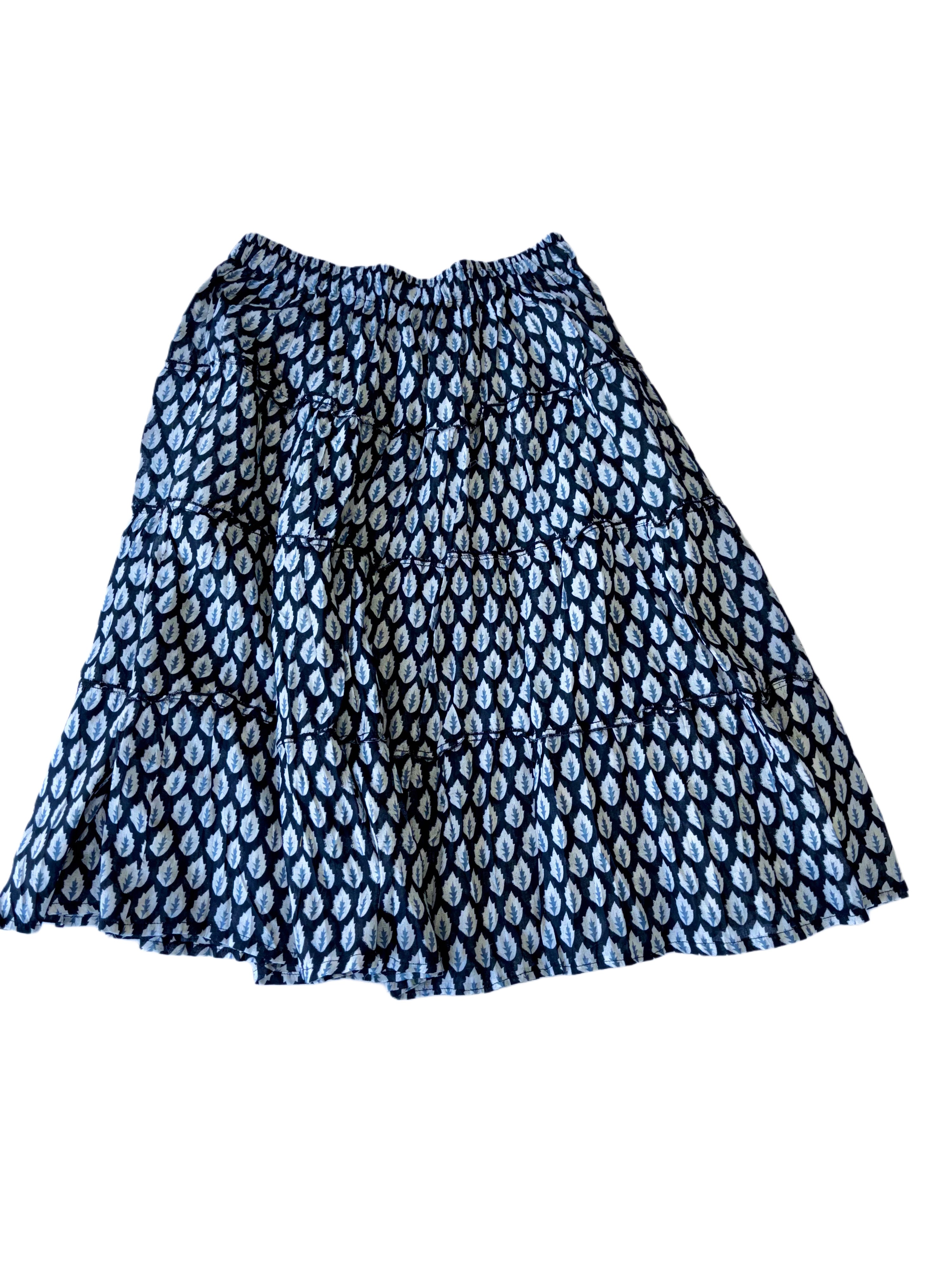 Short Layered Skirt | Black White Blue
