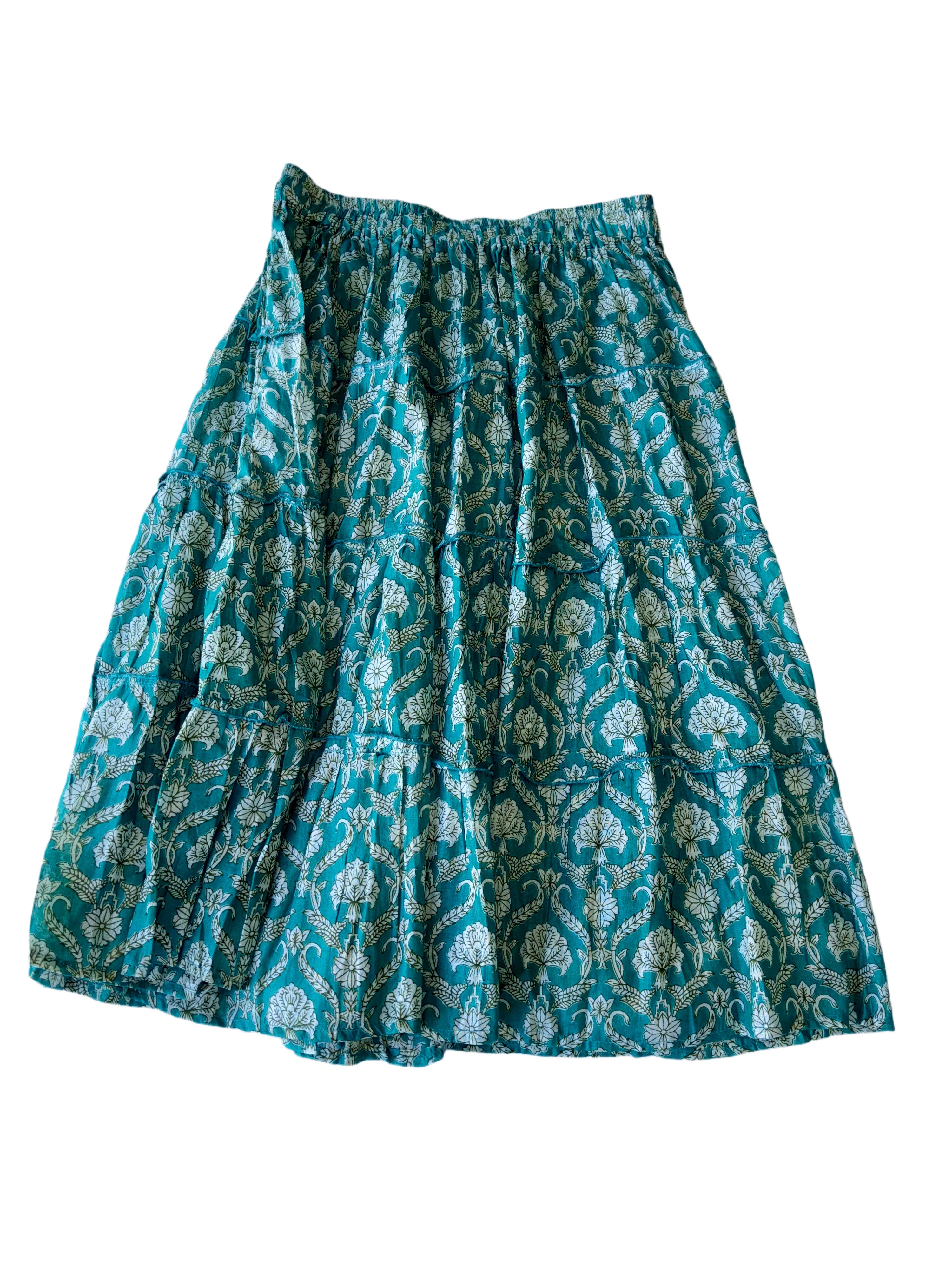 Short Layered Skirt | Green White