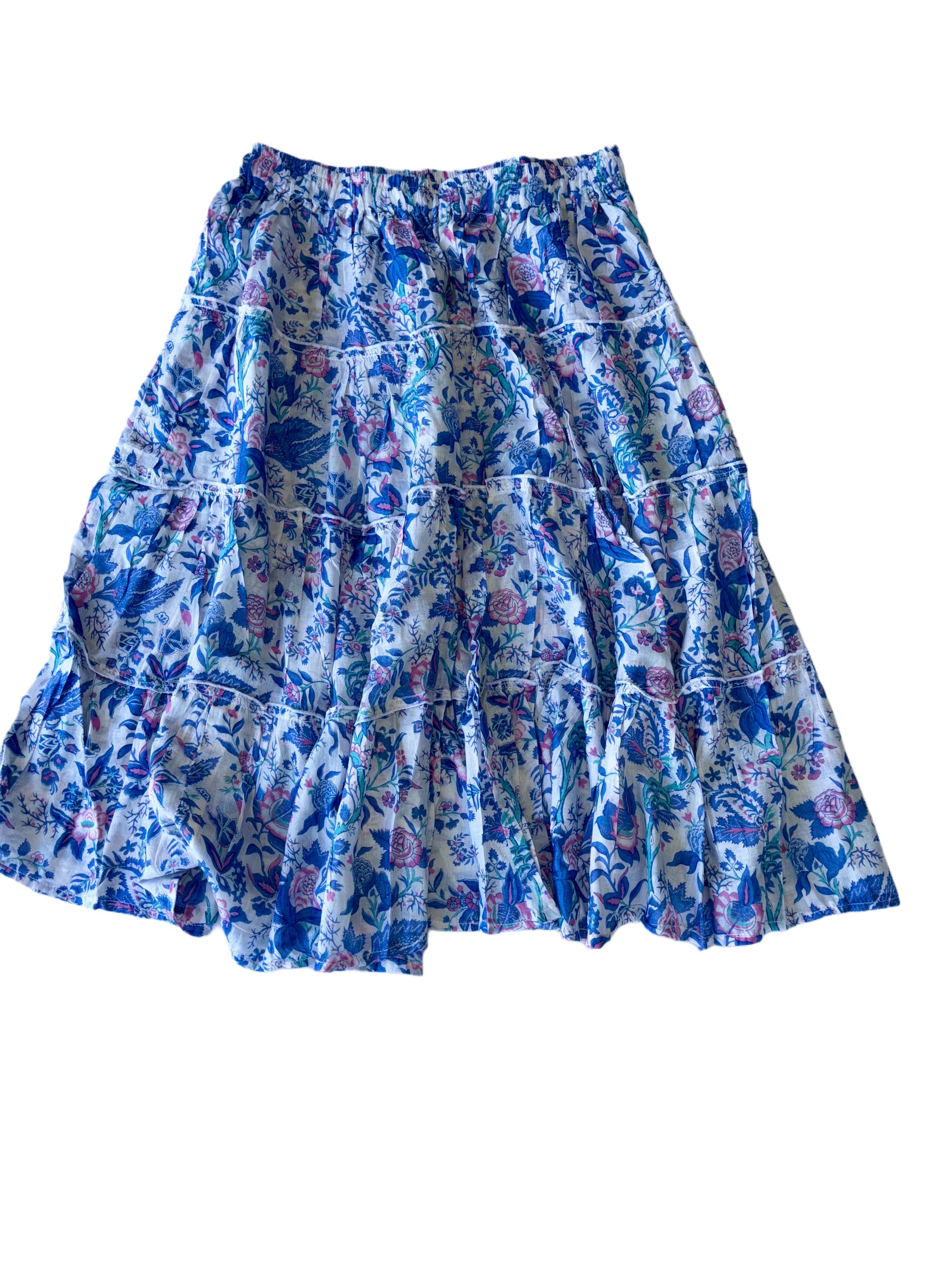 Short Layered Skirt | Blues Pink White