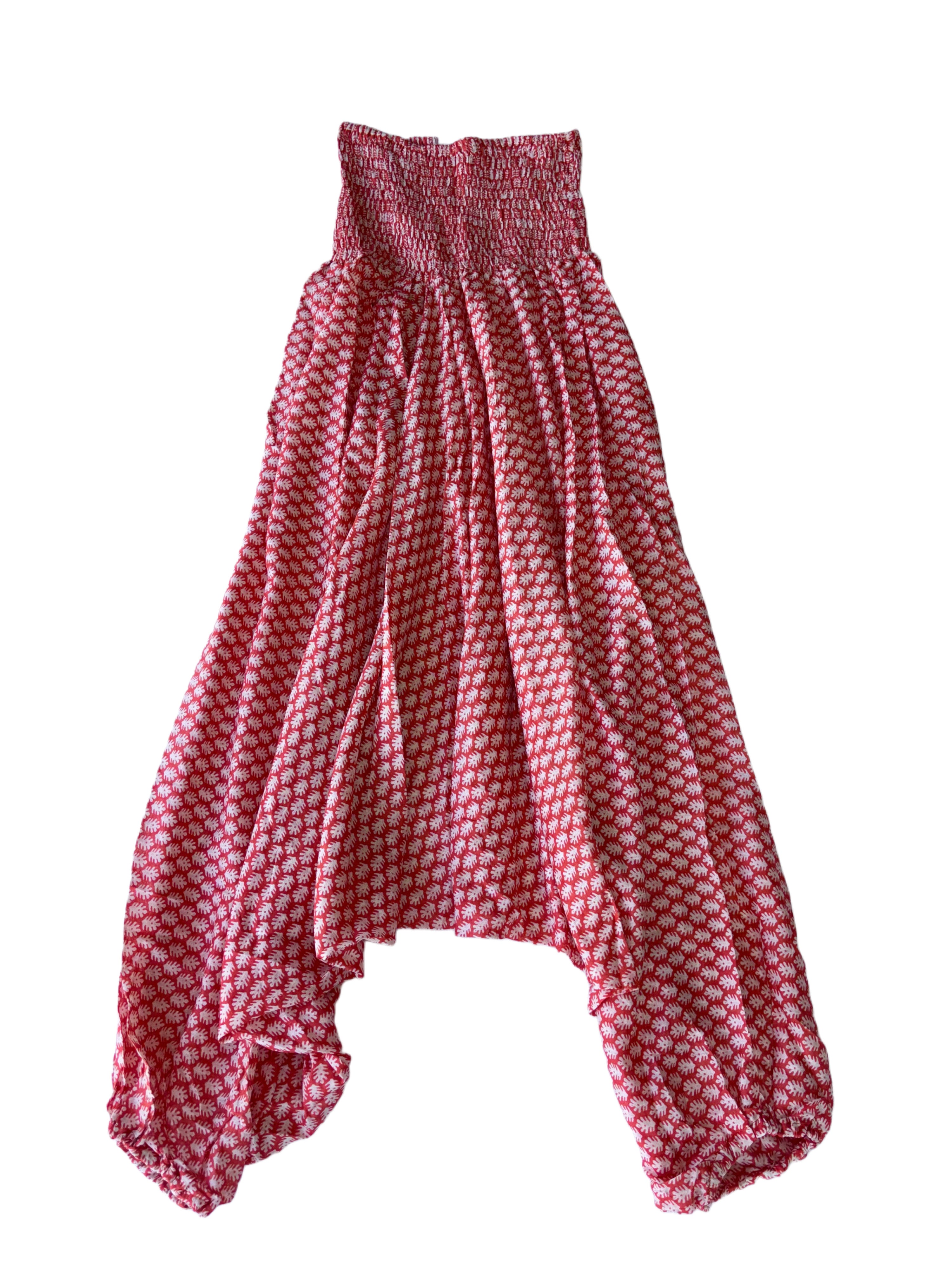 Ladies Cotton Elephant Pants | Red White