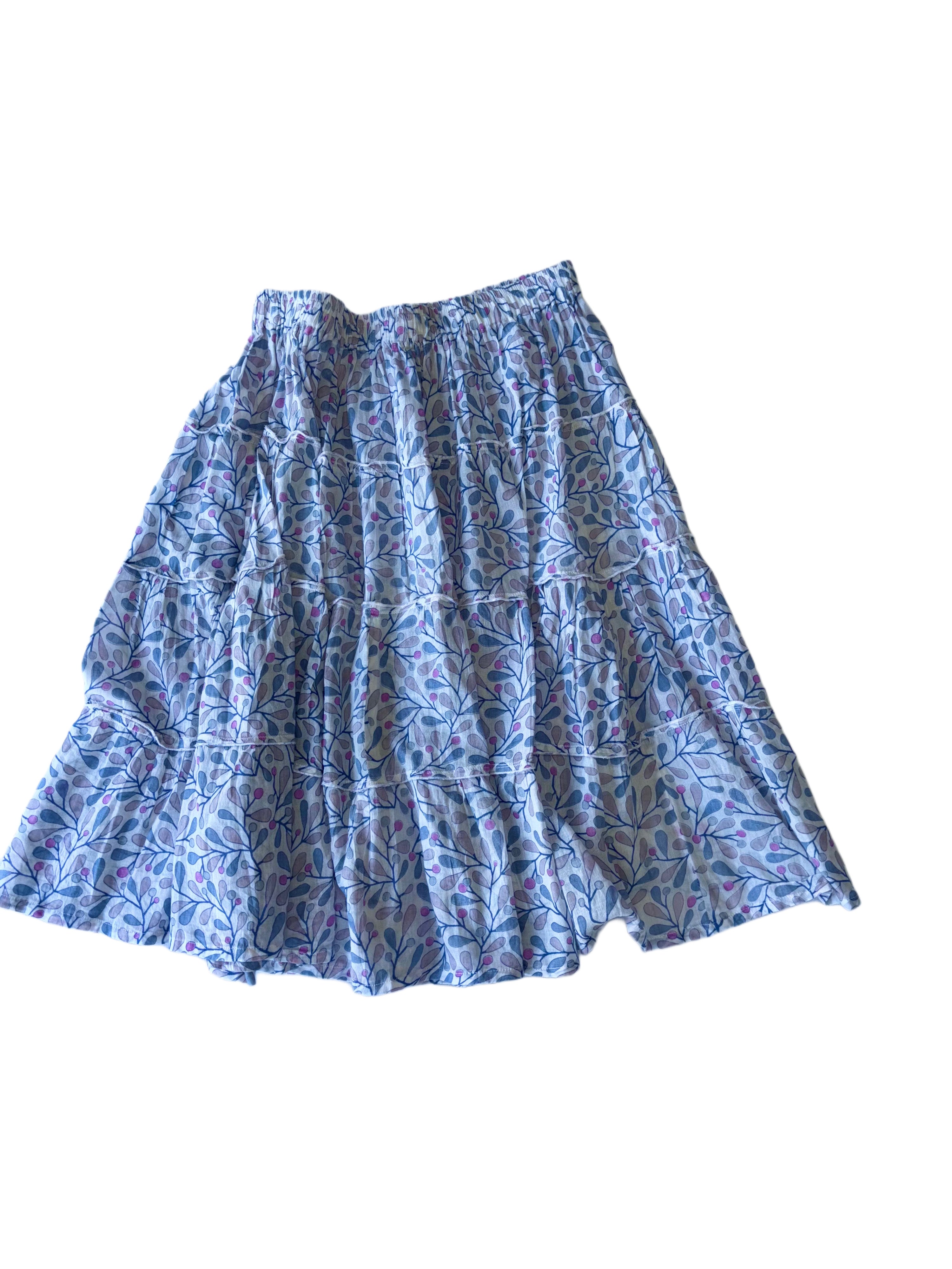 Short Layered Skirt | White Blue Beige Pink