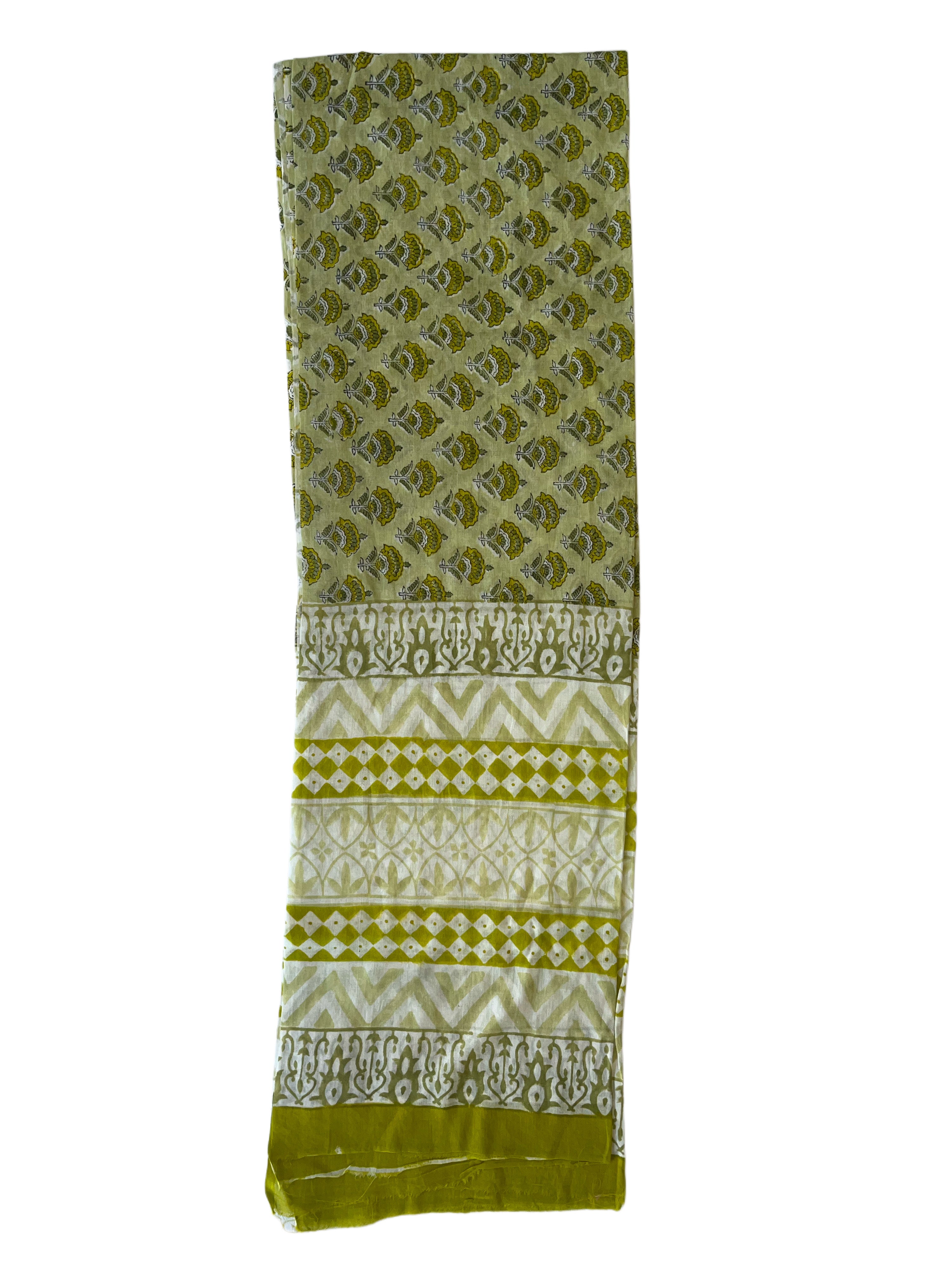 Voil Scarf | Olive Green White