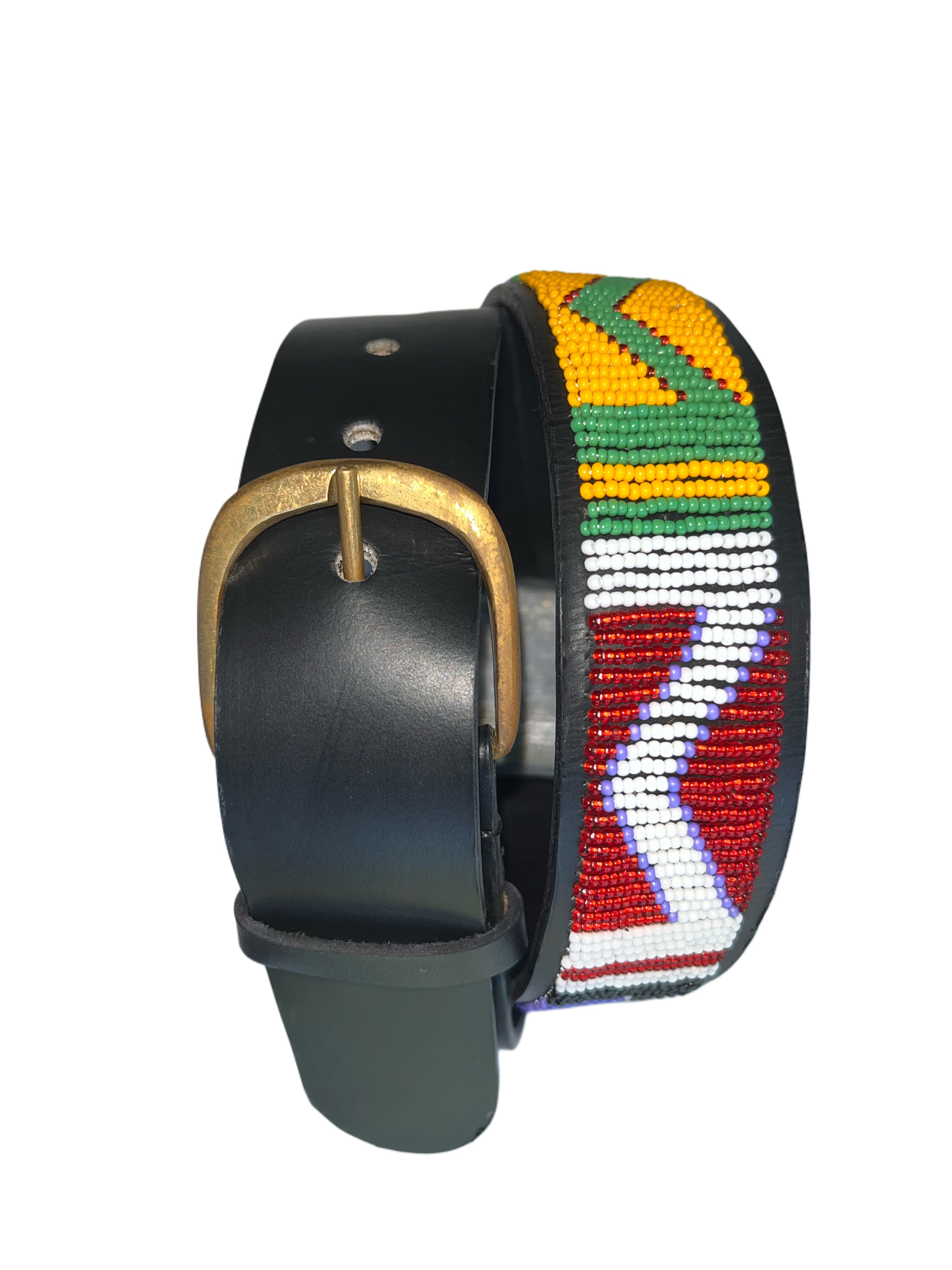 Leather Beaded Belts | Multicolour