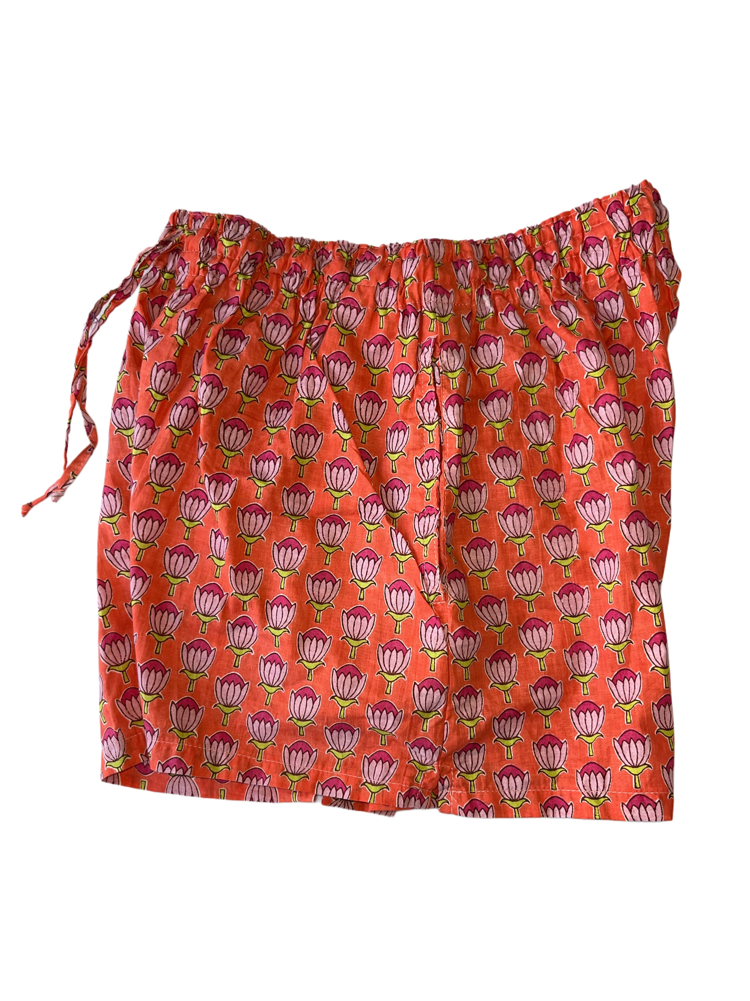 Girls Shorts | Orange Pink Red