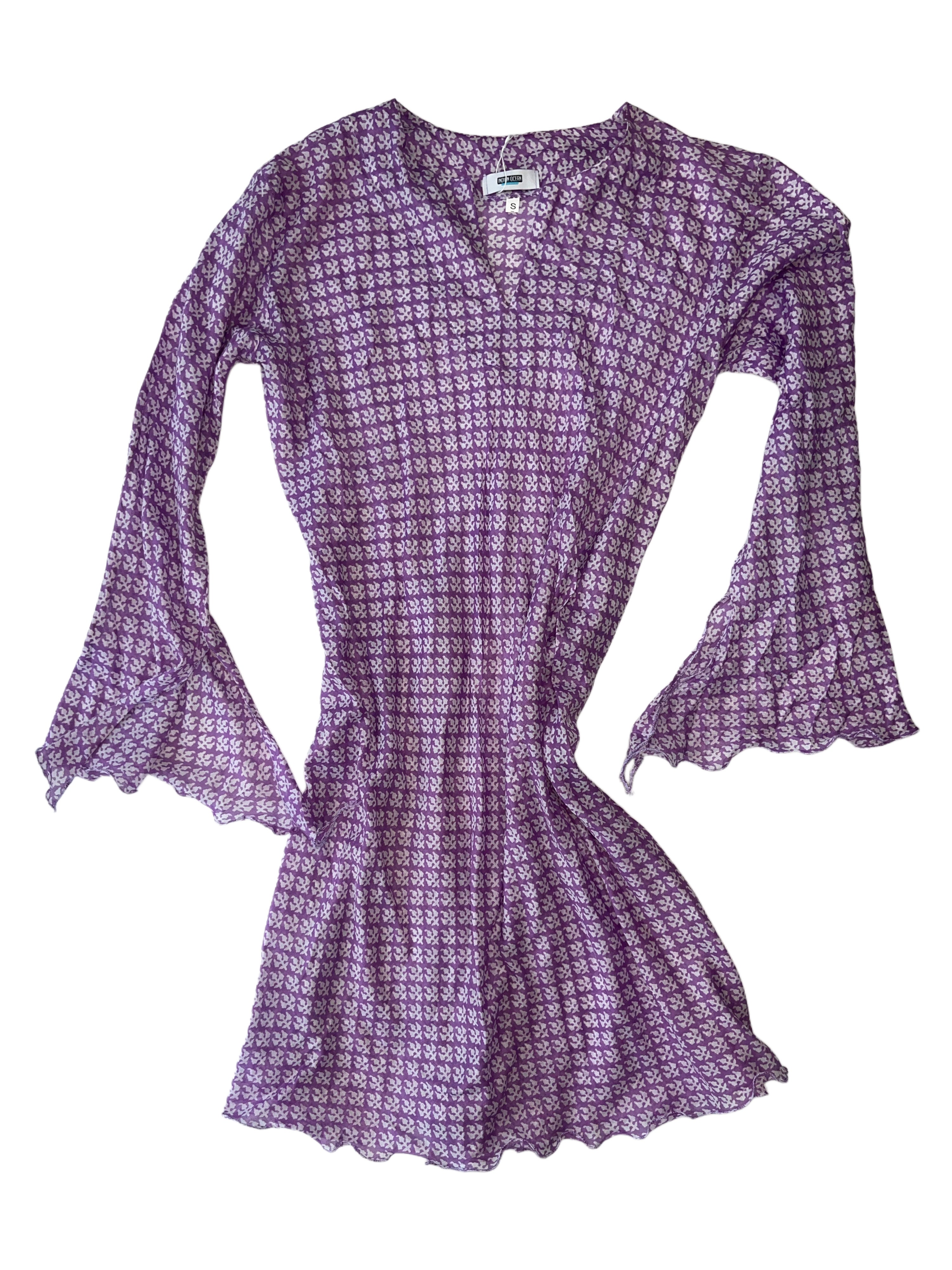 Popo Dress | Purple White