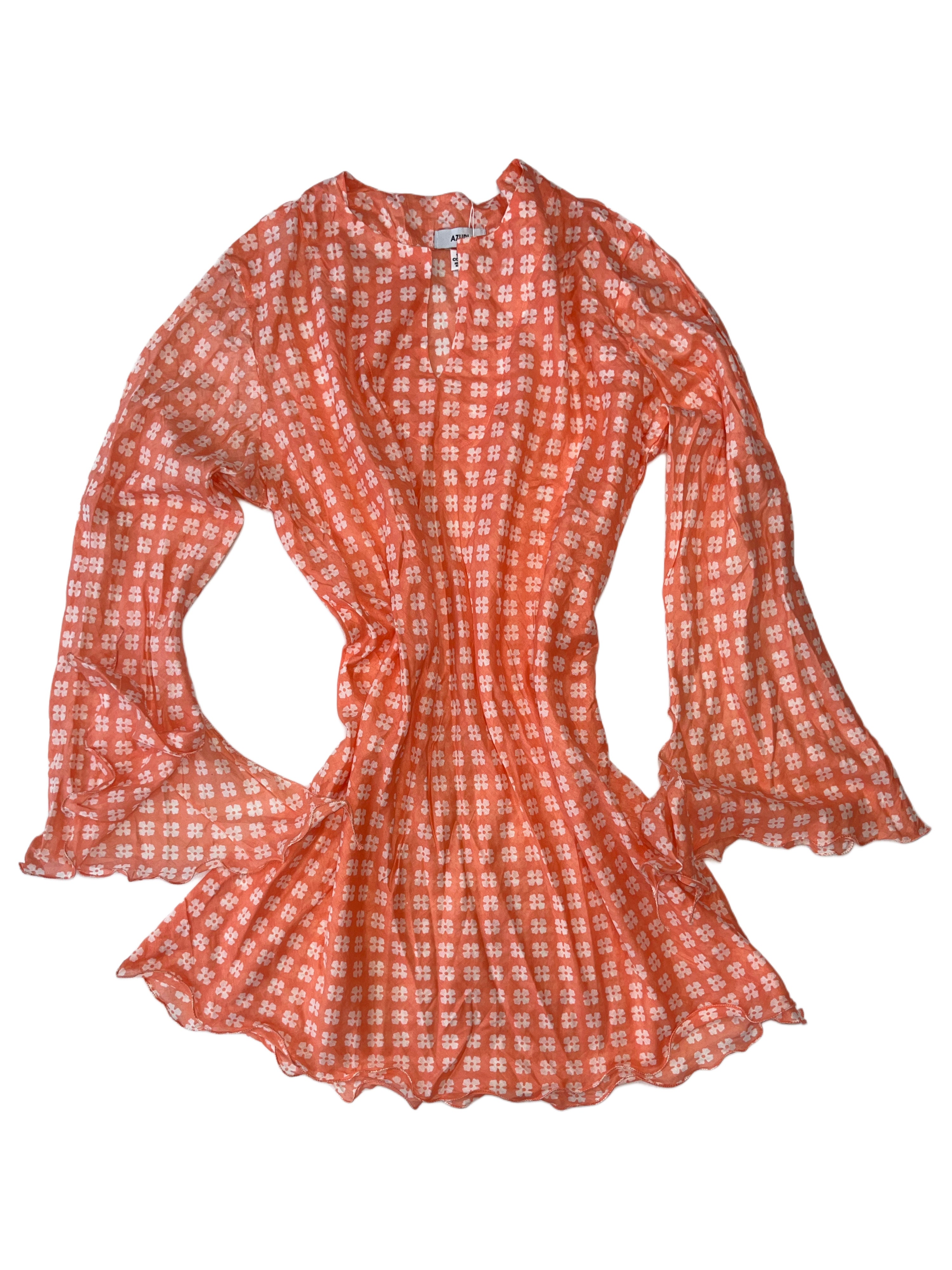 Popo Dress | Orange White
