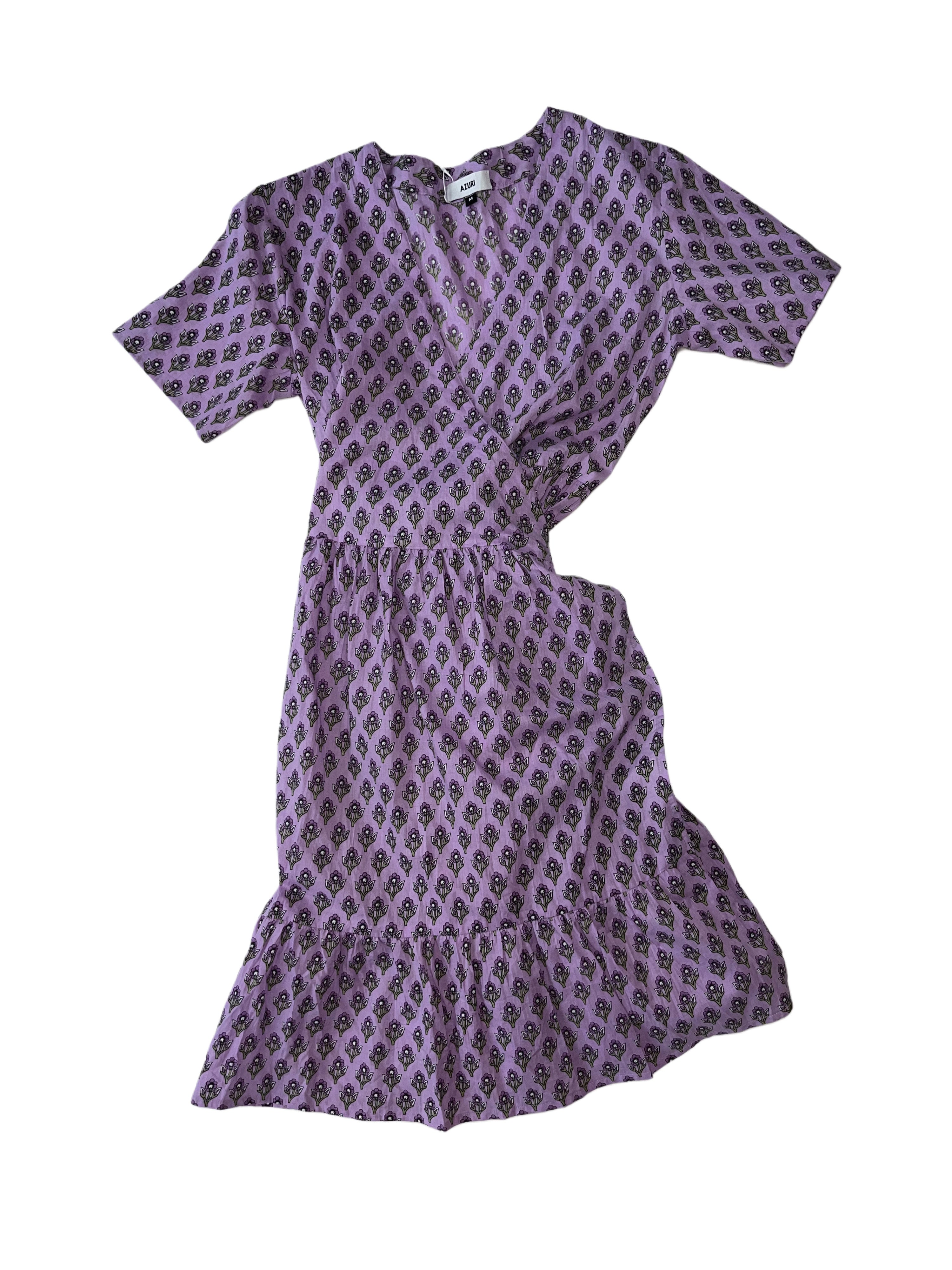 Lomu Wrap Dress | Purple