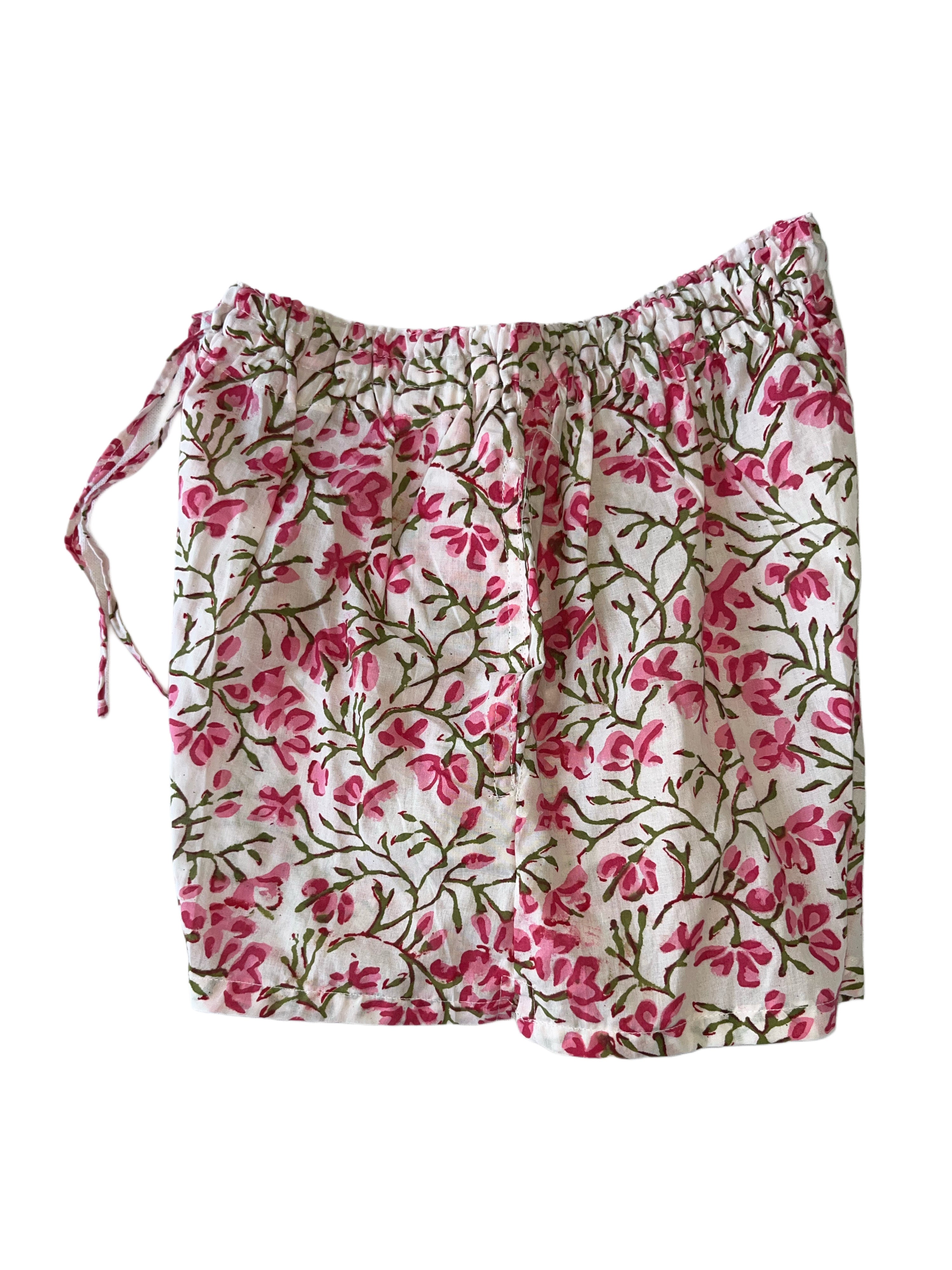 Girls Shorts | White Pink Green