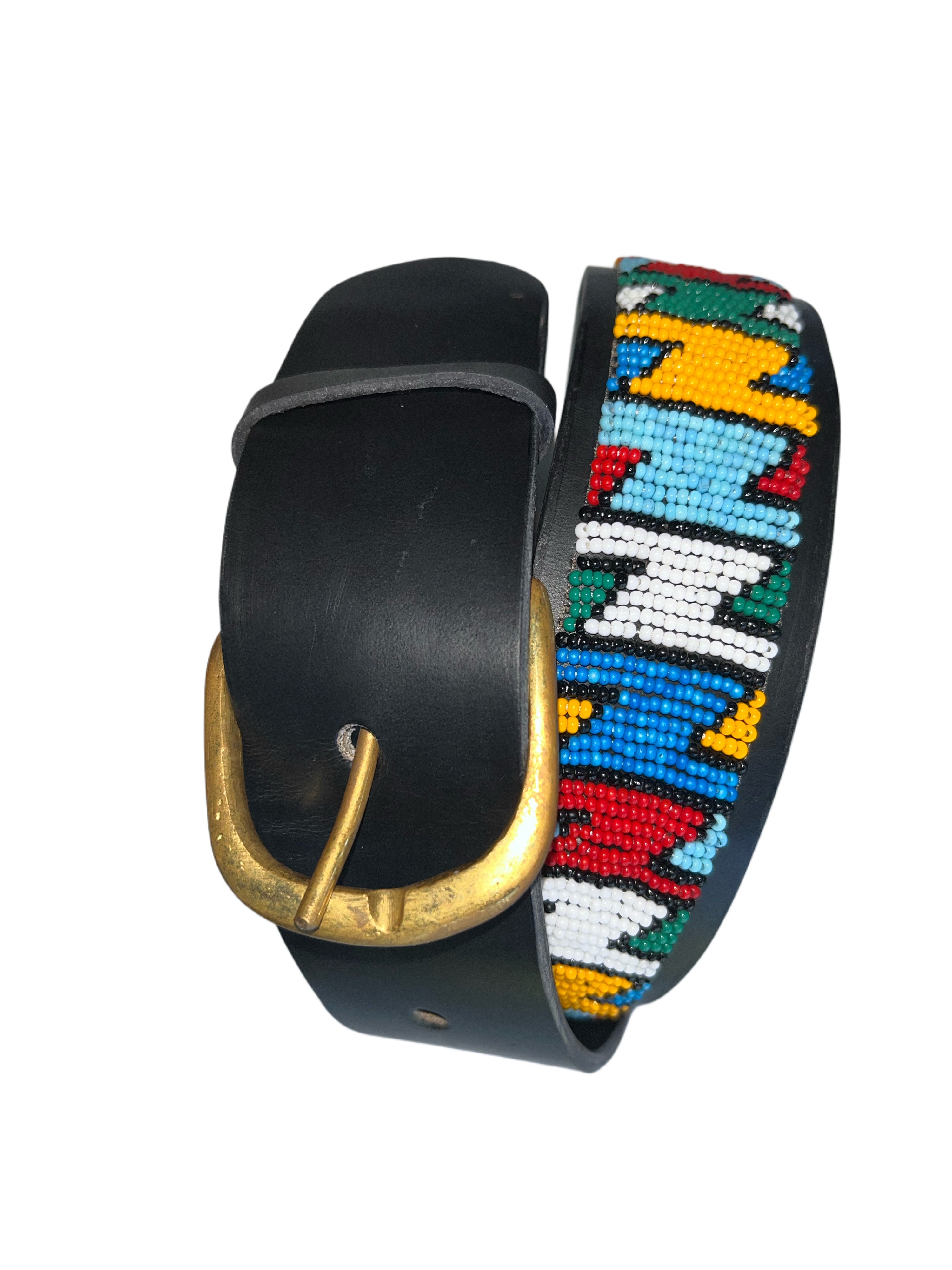 Leather Beaded Belts | Multicolour Z