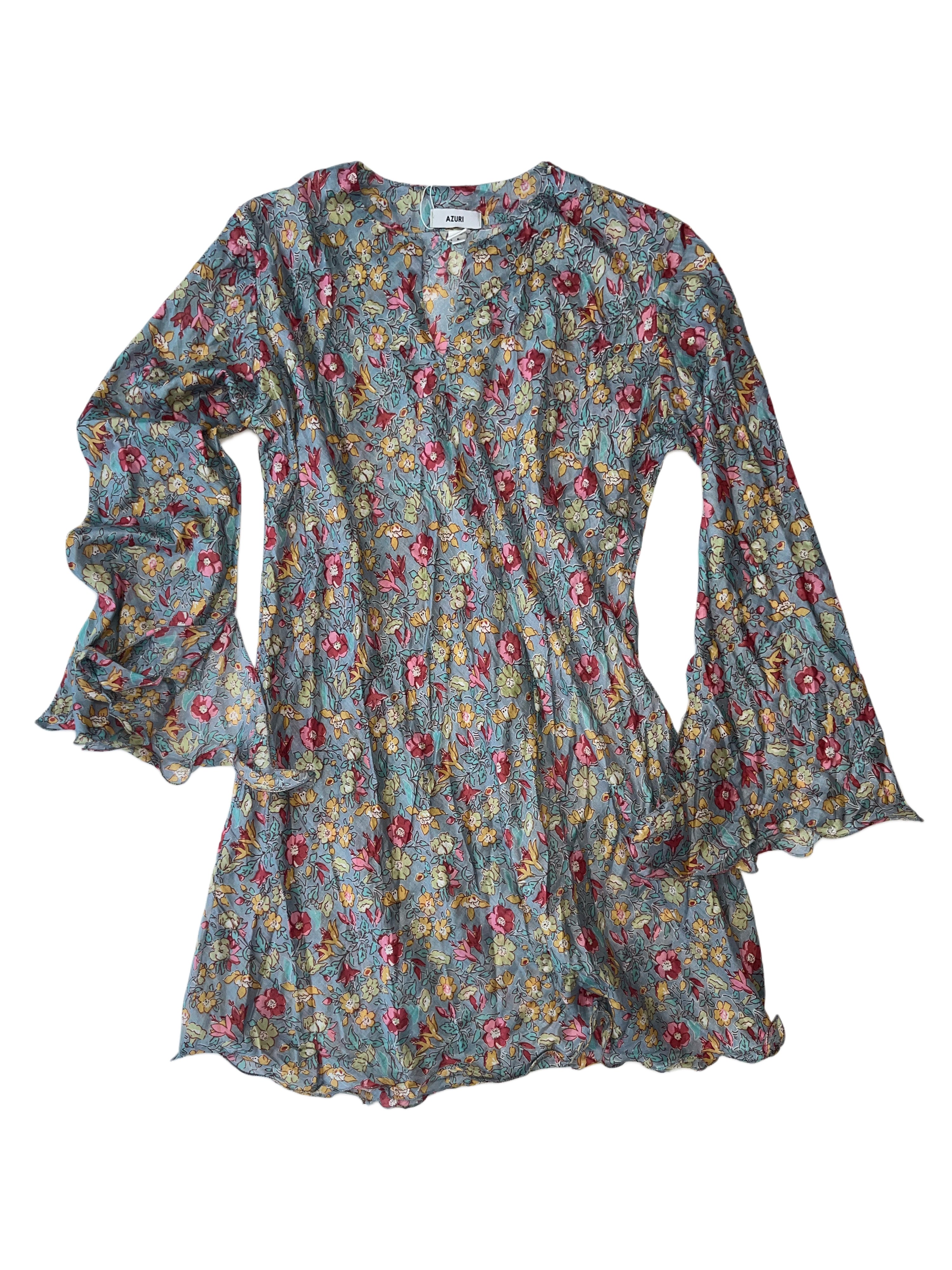 Popo Dress | Blue Yelllow Pink