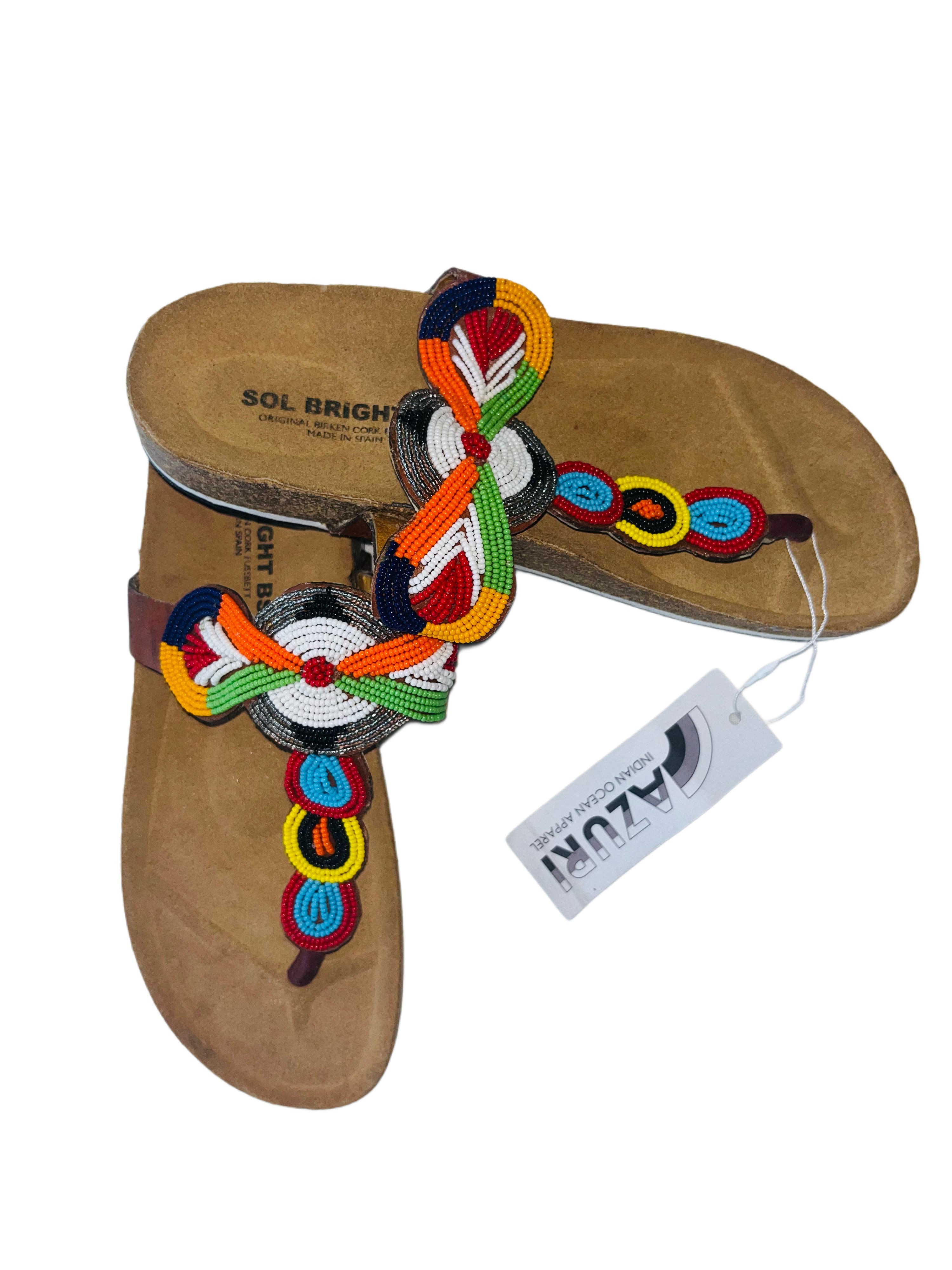 Sol Bright Sandals | Beaded Multicolour