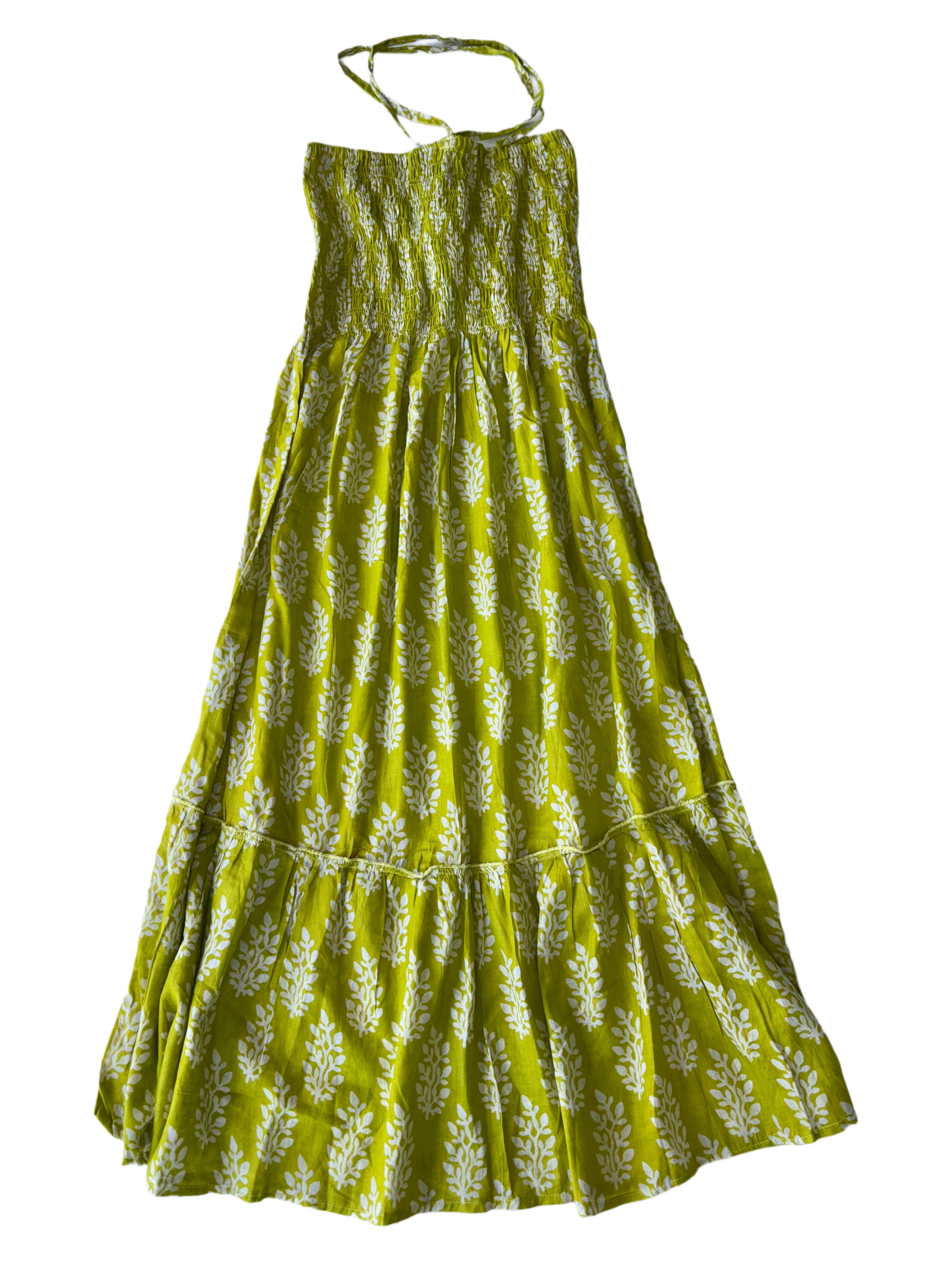 Boob Tube Sun Dress | Yellow White