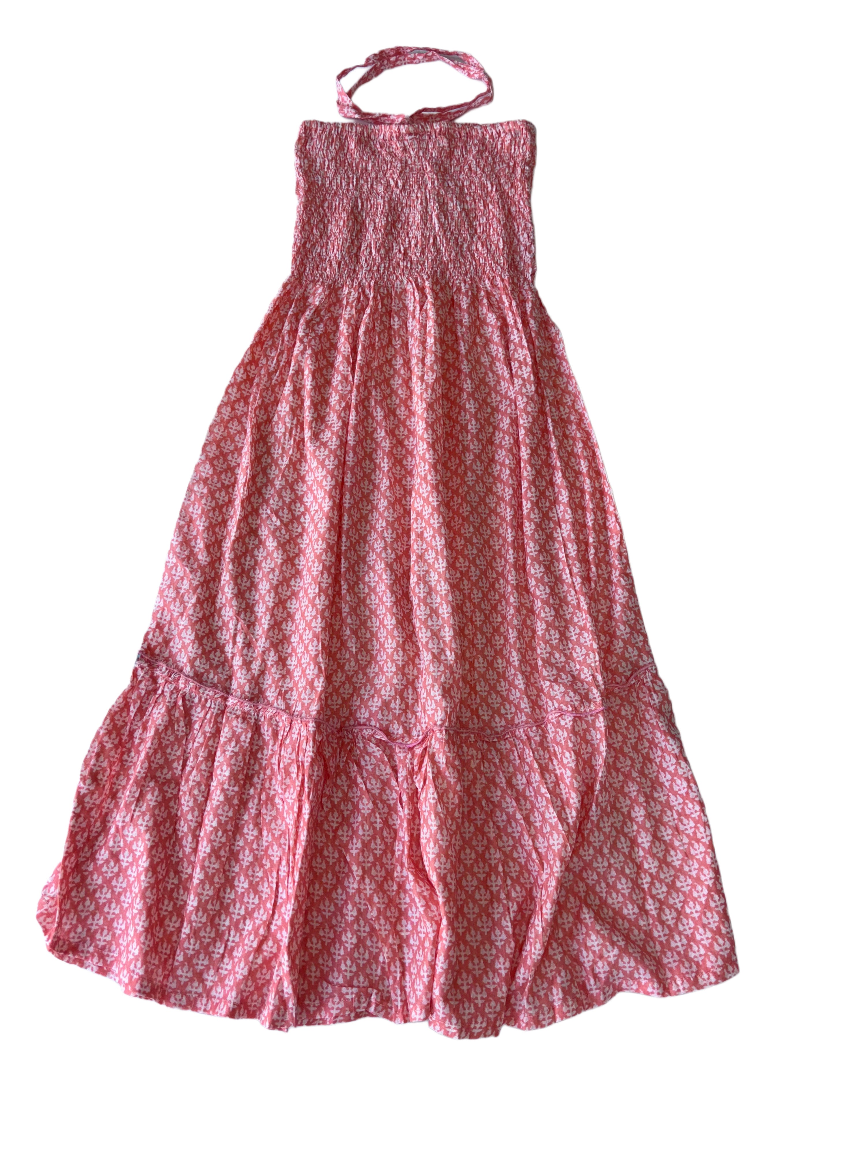 Boob Tube Sun Dress | Pink White