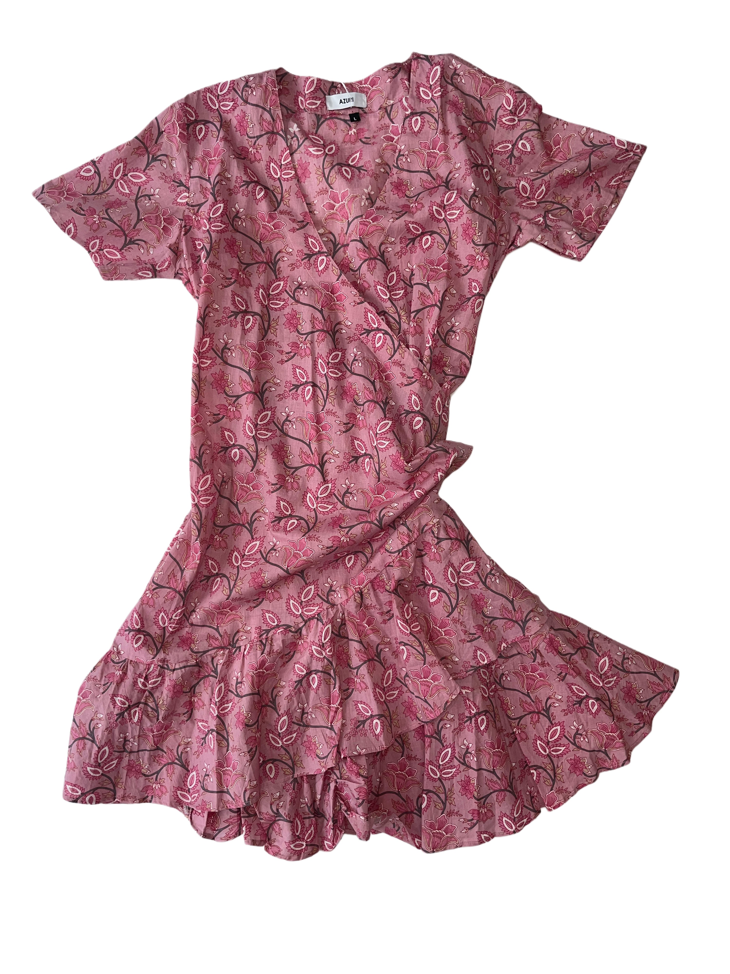 Sardenia Wrap Dress | Pink White