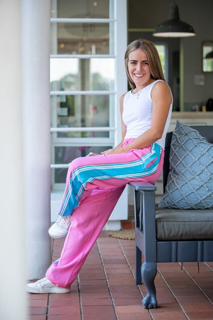 Kikoy Unisex Pants | Dark Pink with Red