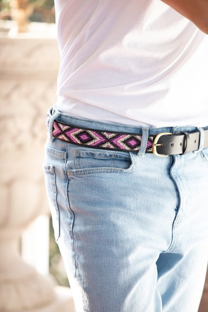 Leather Beaded Belts | Pastels