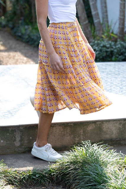 Short Layered Skirt | Multicolour Patch