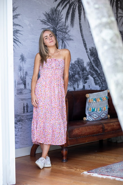 Boob Tube Sun Dress | Black White