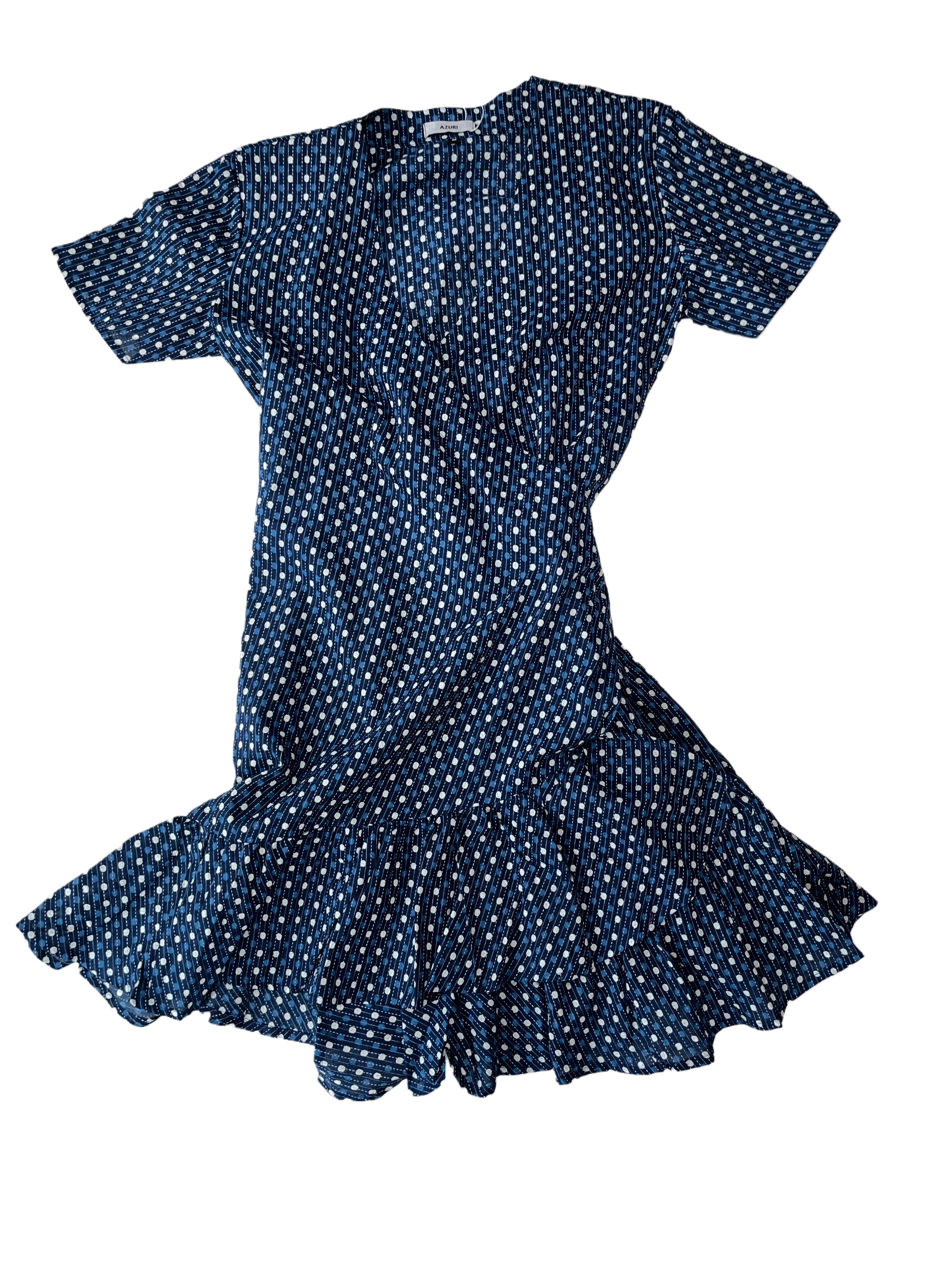 Sardenia Wrap Dress | Blue White