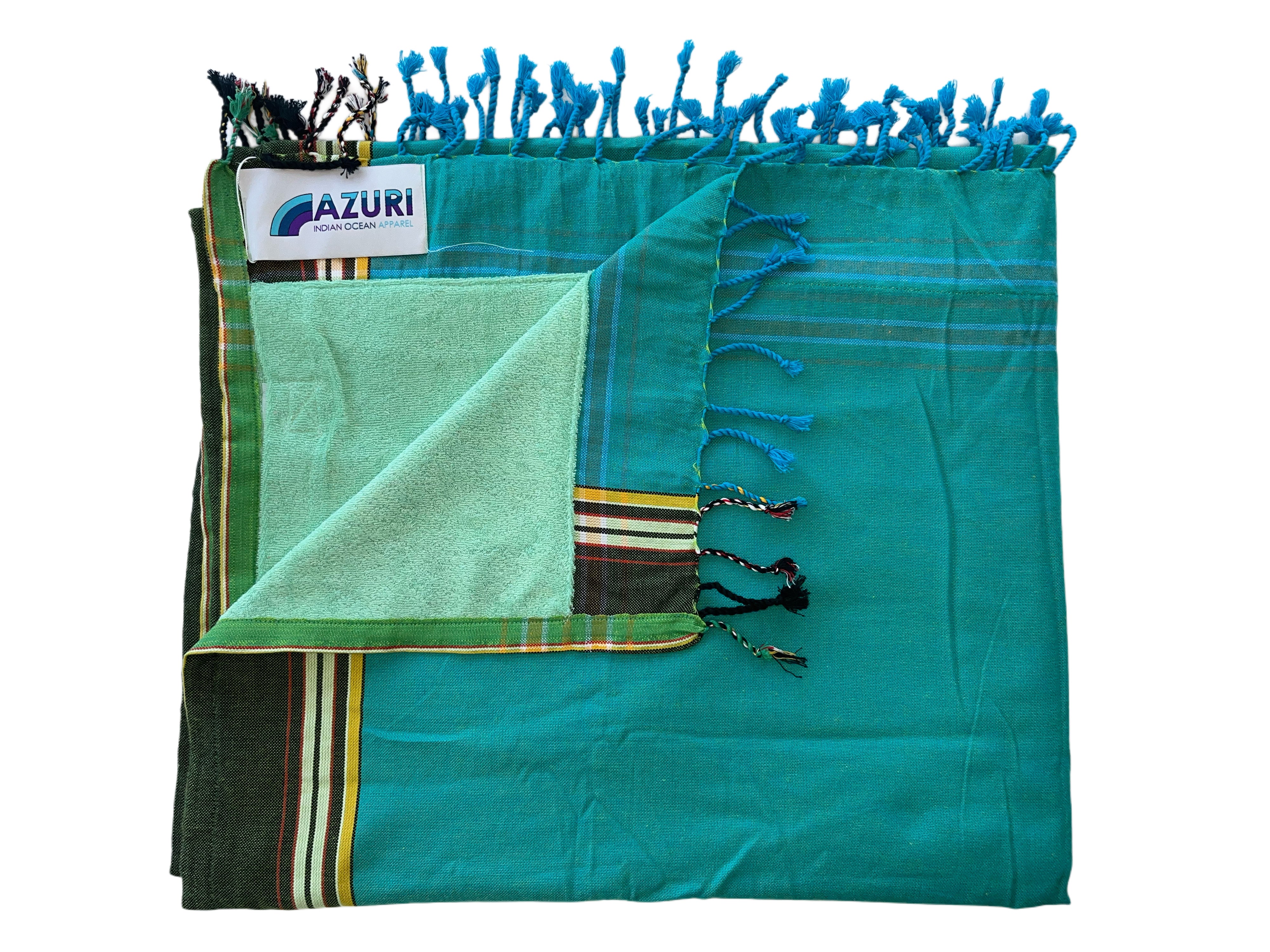 Kikoy Towel with Towelling | Blue