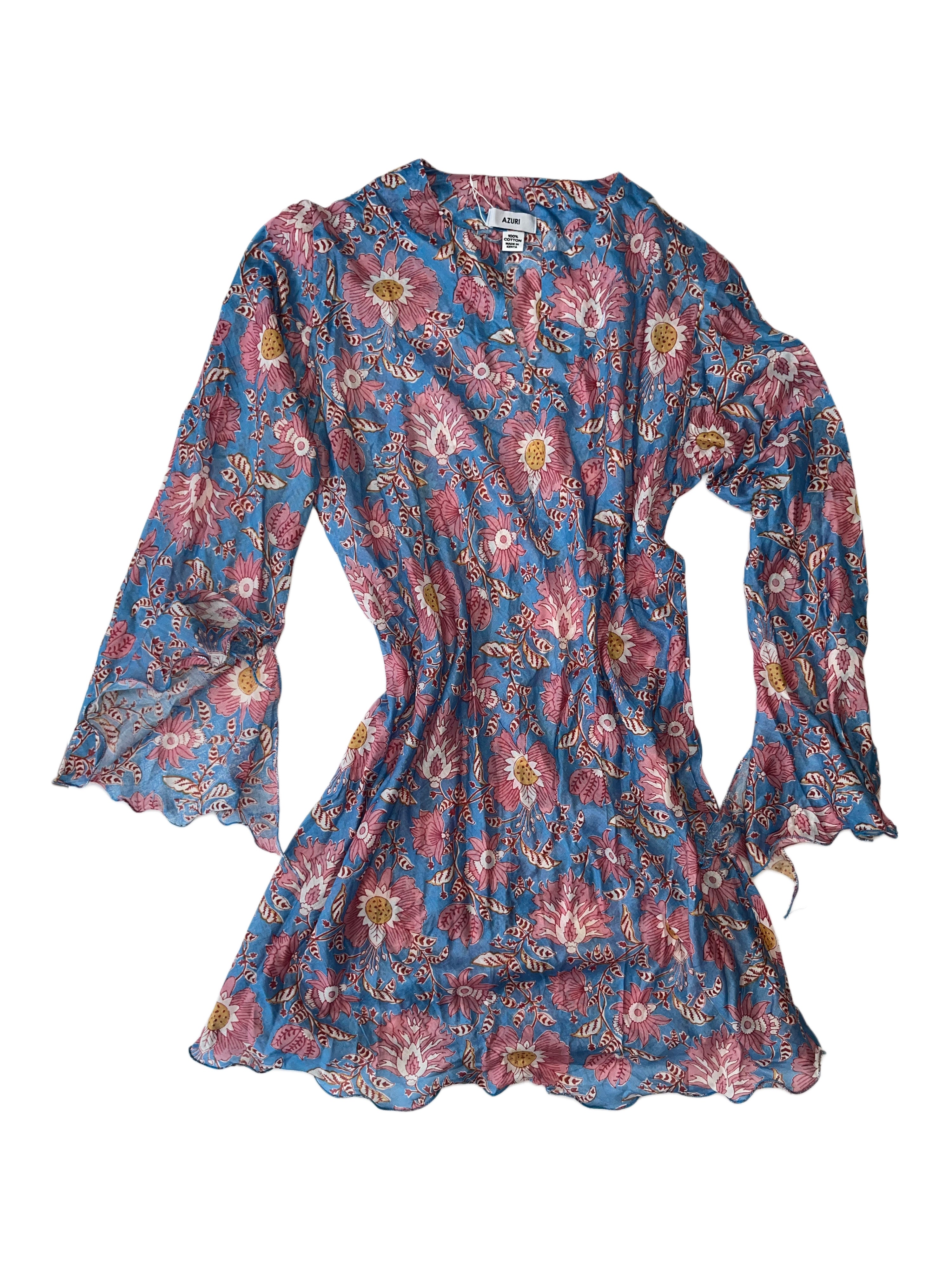 Popo Dress | Blue Pink White