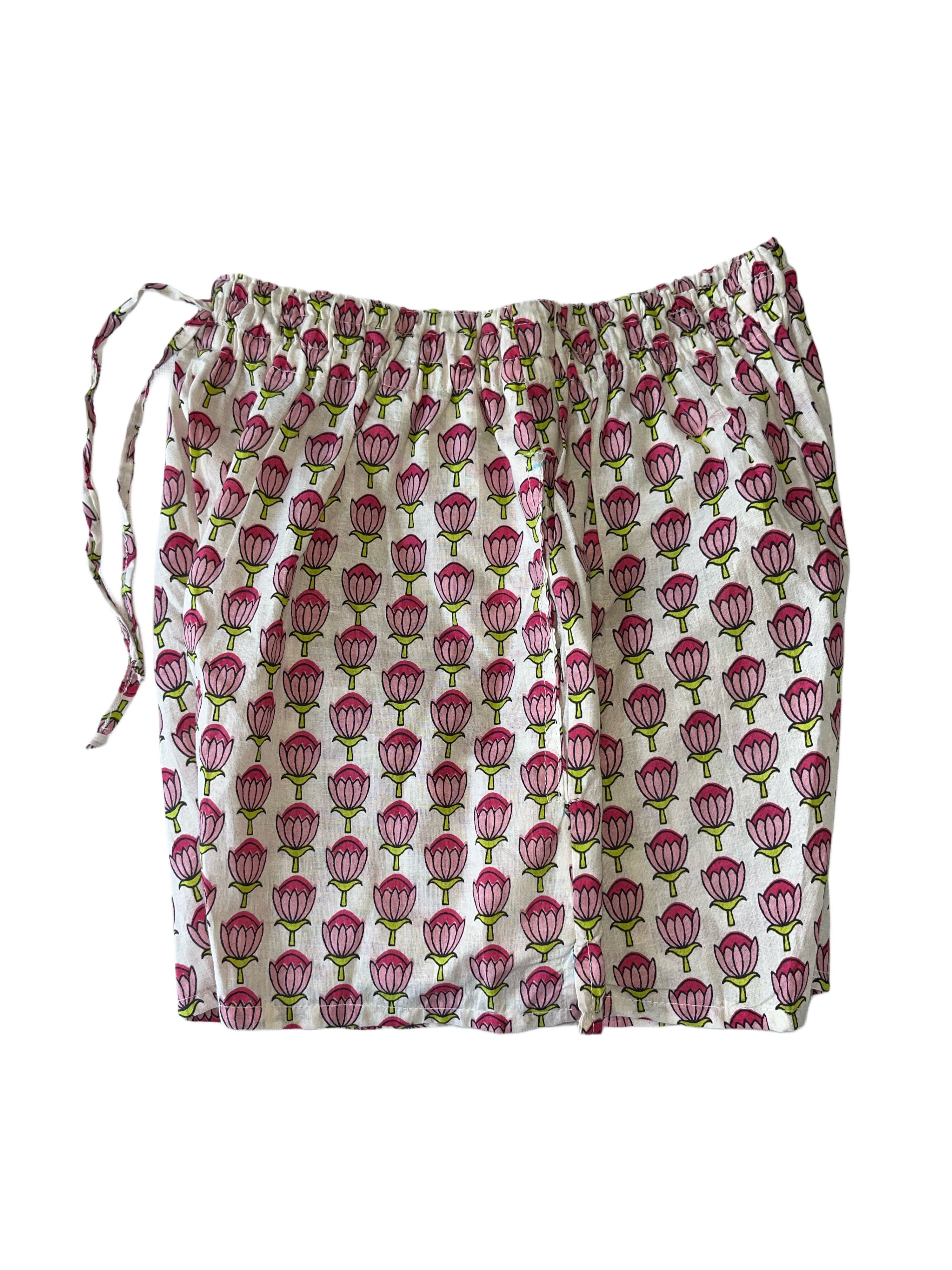 Girls Shorts | White Pink Green