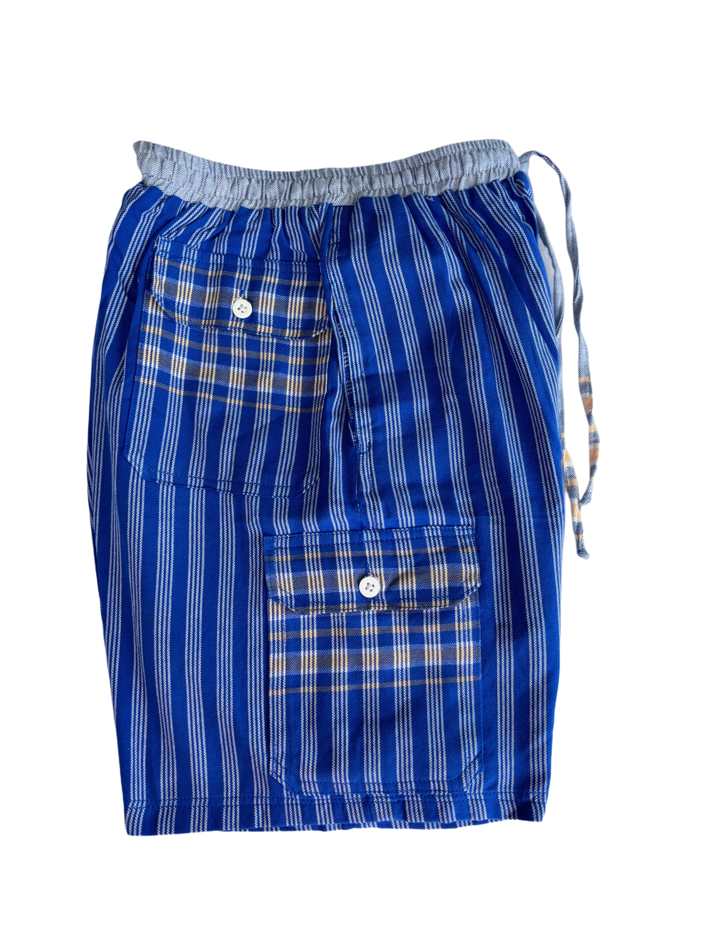 Kikoy Bermuda Shorts - Stripes | Dark Blue