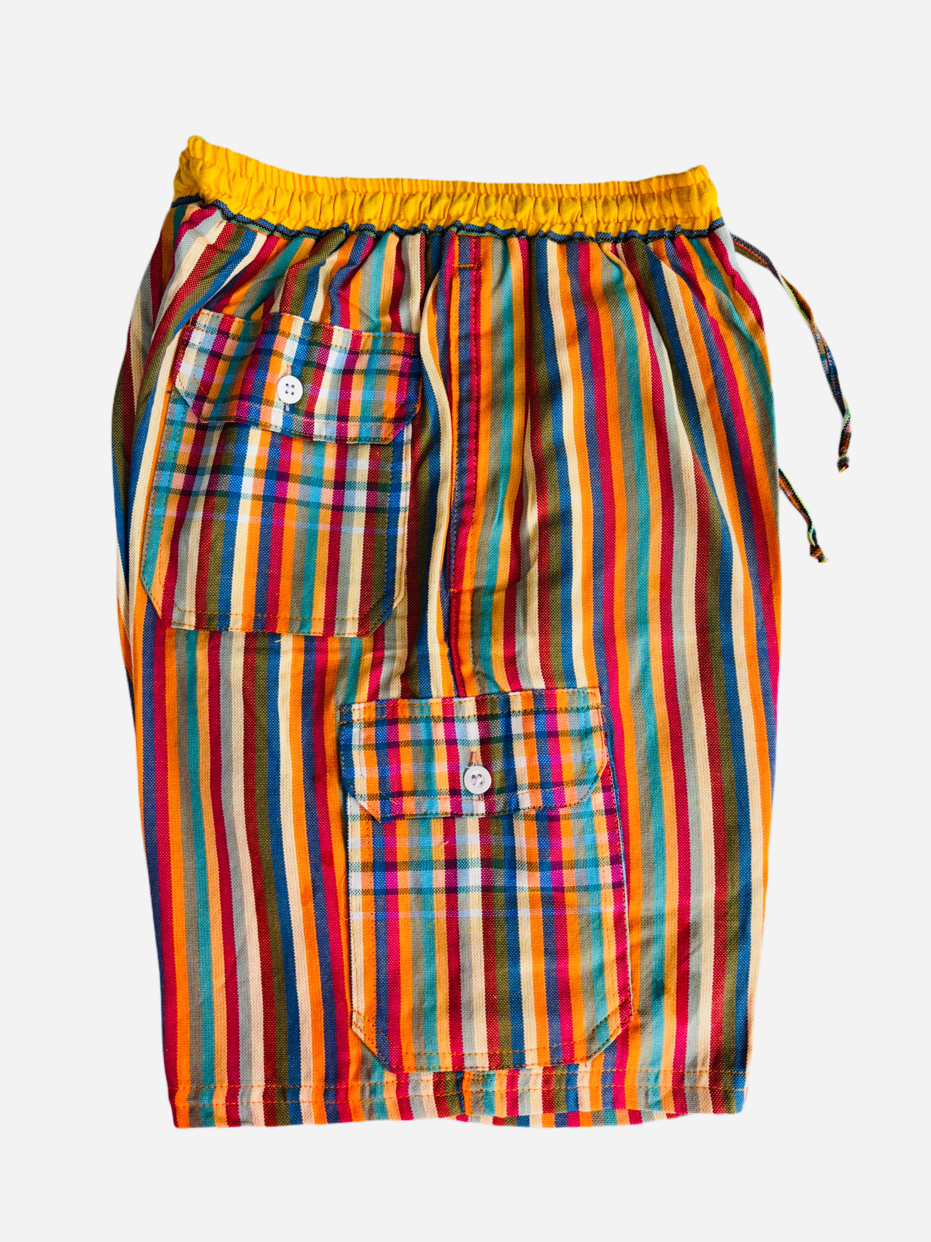 Kikoy Bermuda Shorts - Stripes | Orange