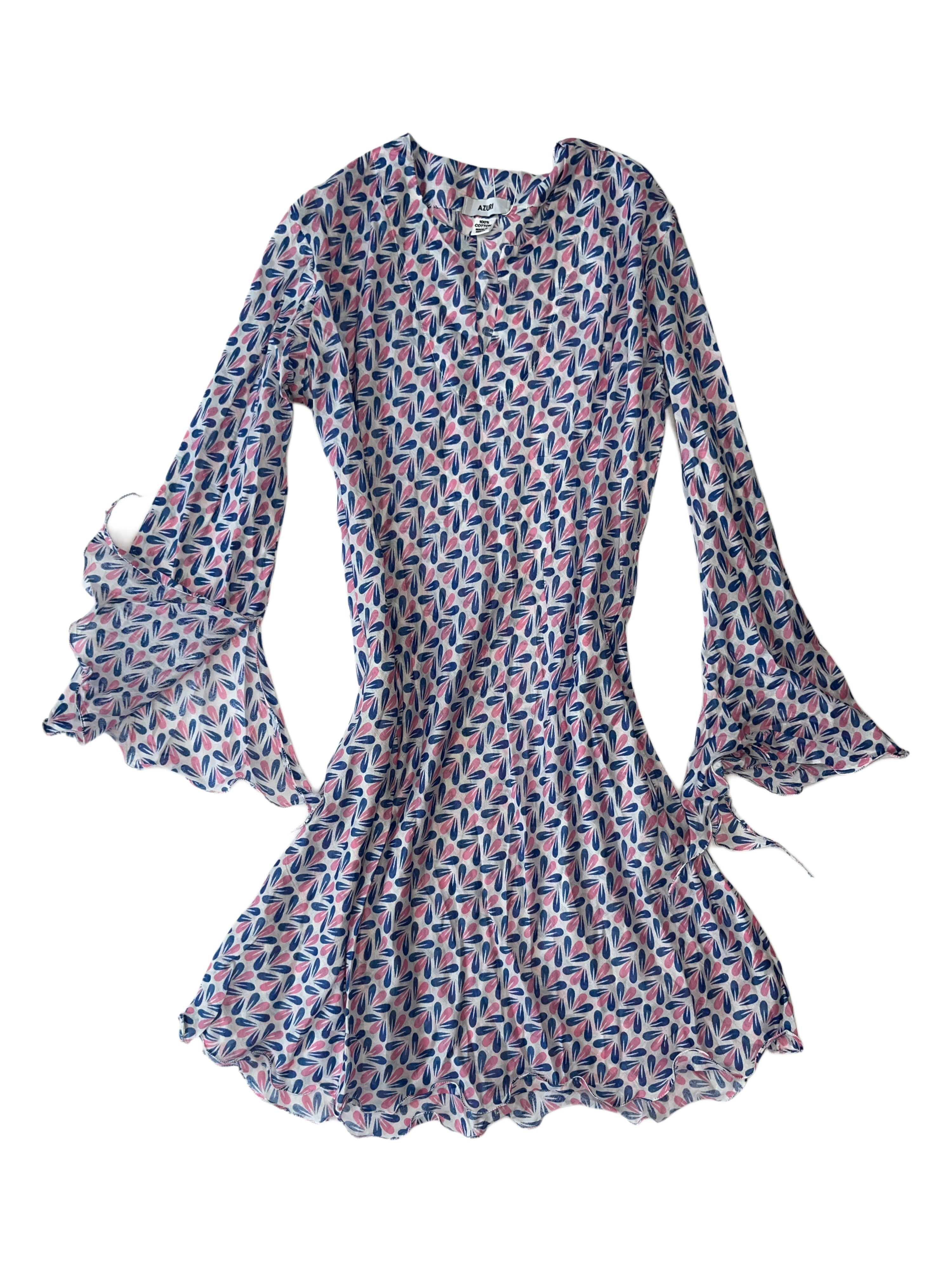 Popo Dress | White Blue Pink
