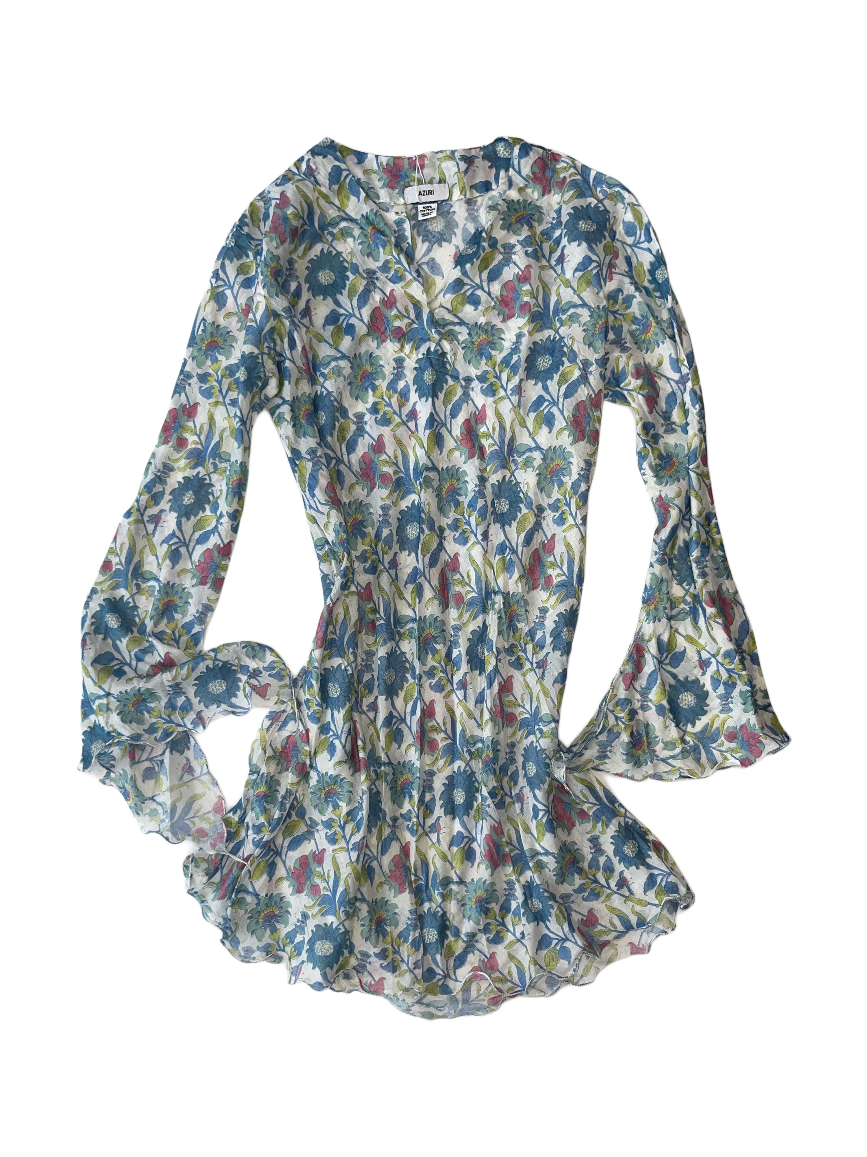 Popo Dress | White Blue Pink Green